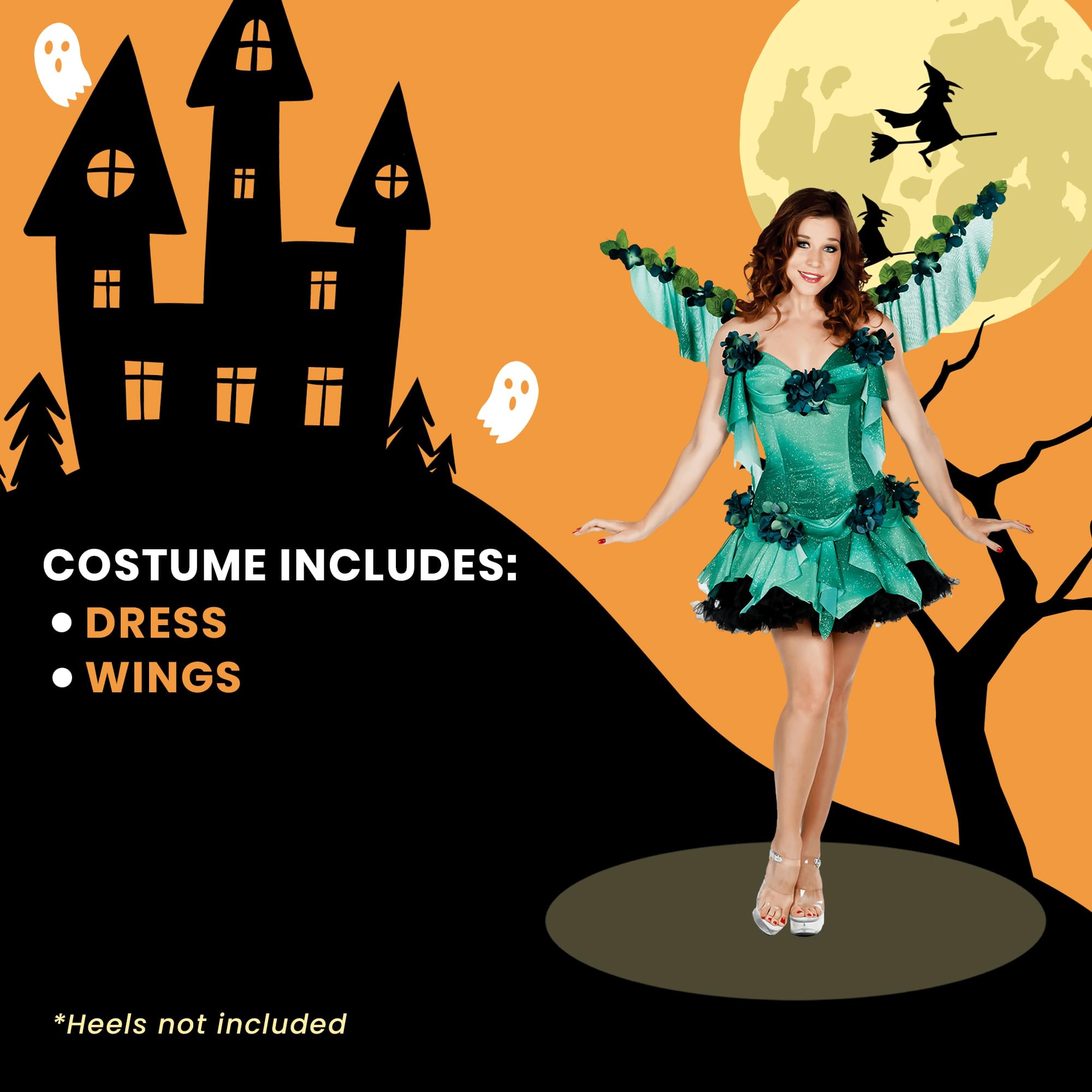 Green Fairy Bust, Waist Adult Costume