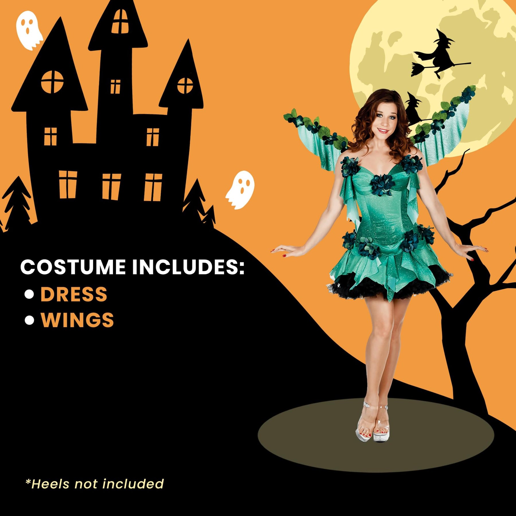Green Fairy Bust, Waist Adult Costume