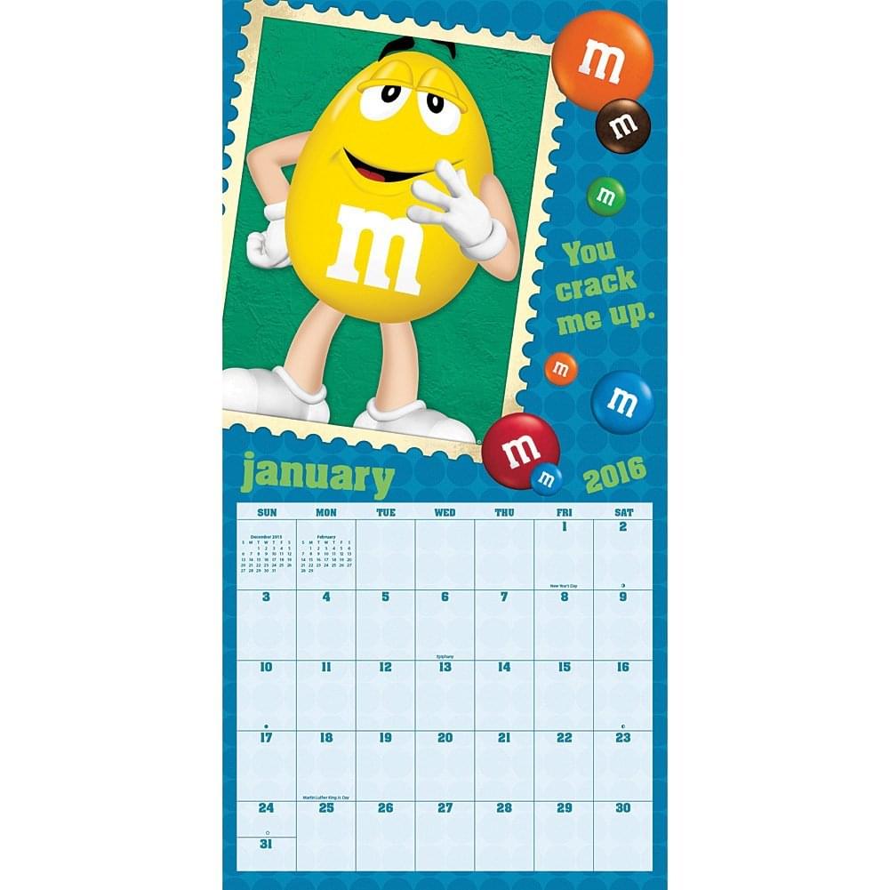 M&M's 2016 Wall Calendar
