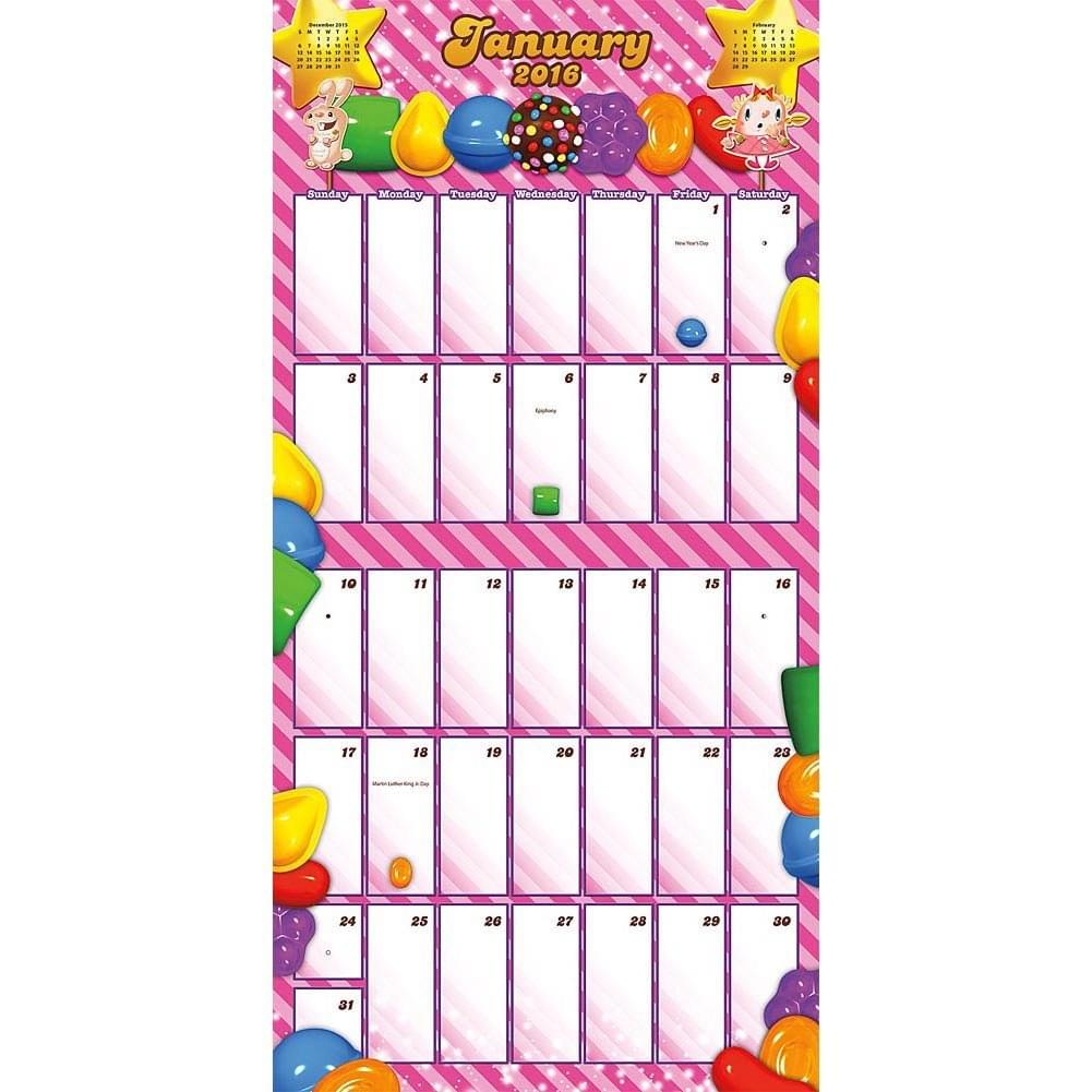 Candy Crush 2016 Wall Calendar