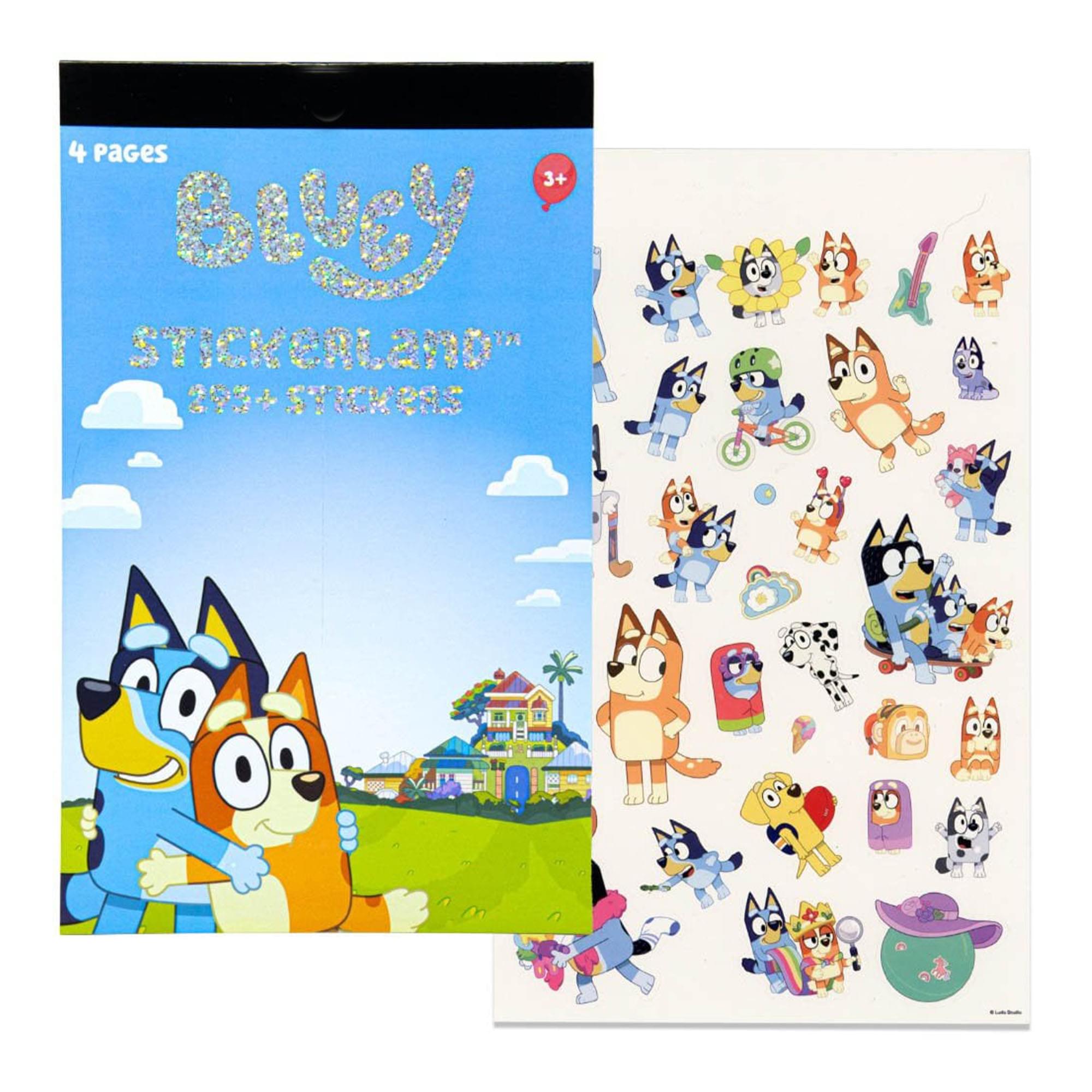Bluey 4 Sheet Foil Sticker Pad | 200+ Stickers