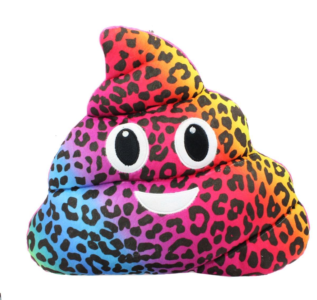 Emojicon 14" Leopard Print Poop Pillow