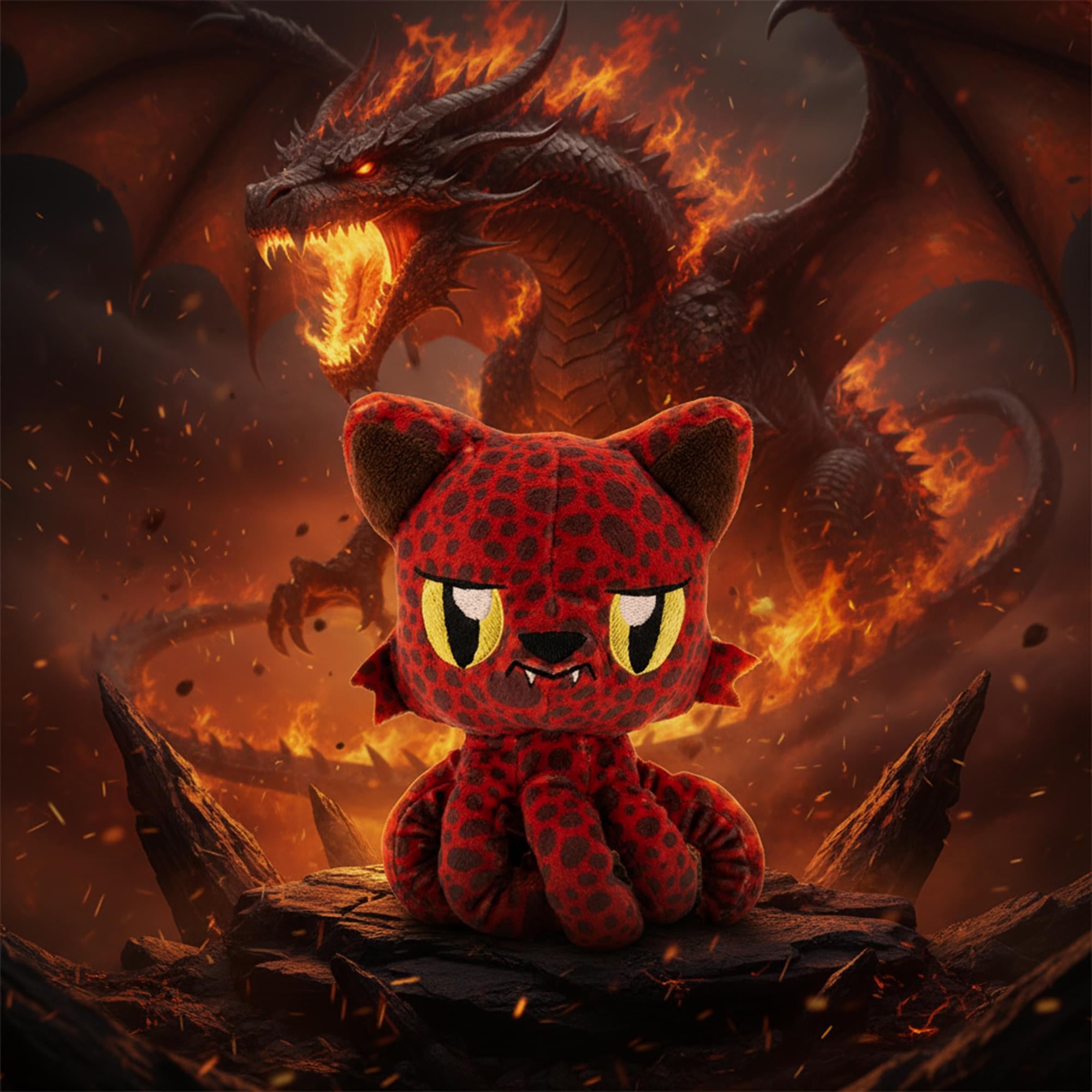 Tentacle Kitty Campaign Critters Dragonish Little One Plush