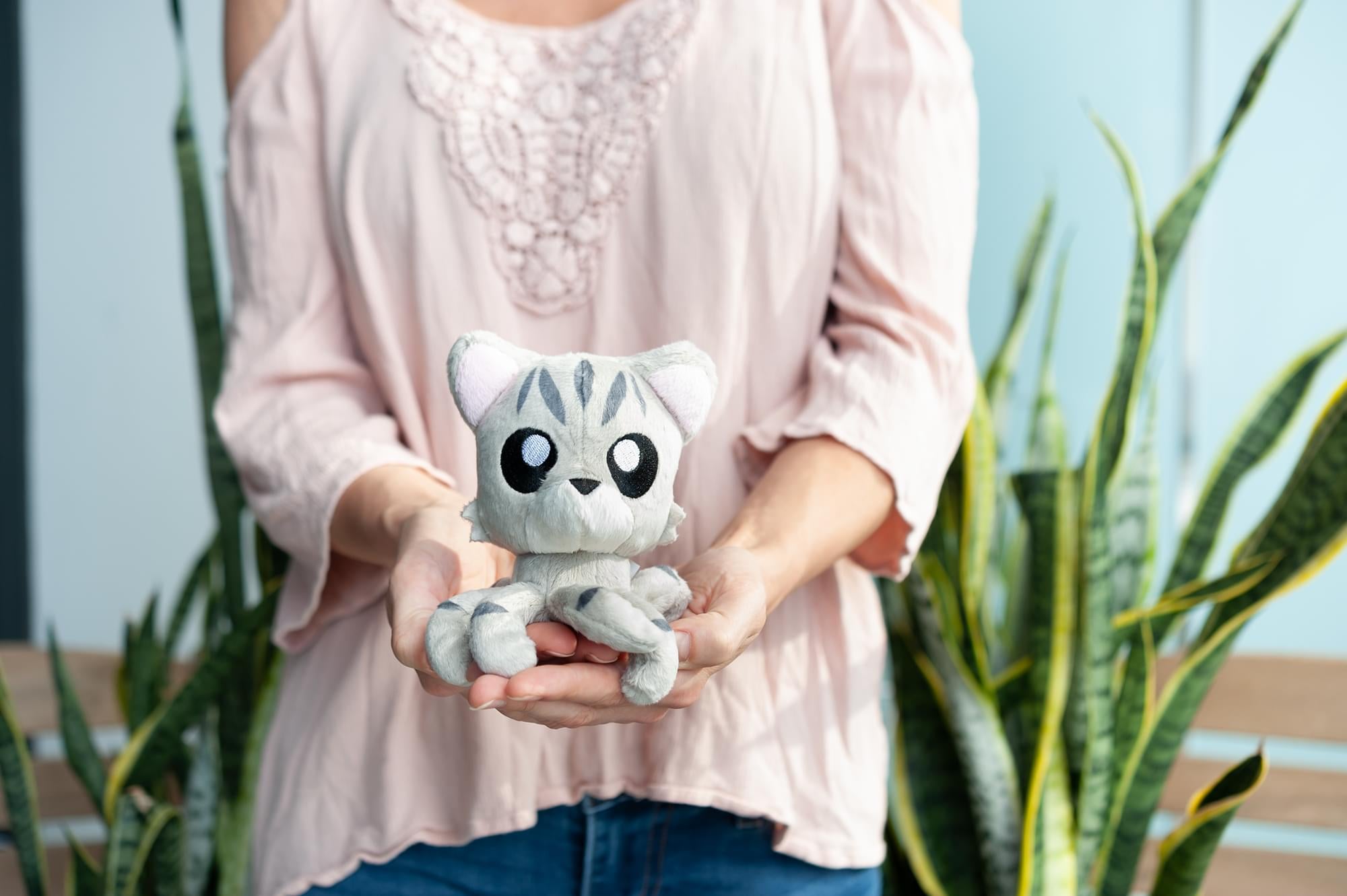 Tentacle Kitty Little Ones 4 Inch Plush | Grey Tabby