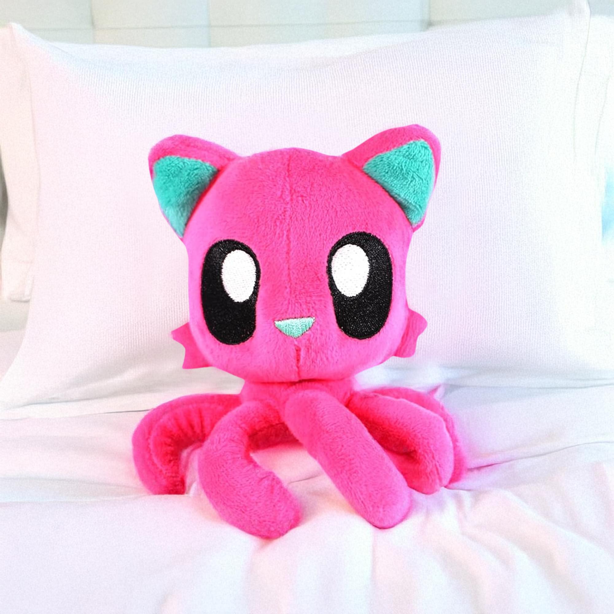 Tentacle Kitty 6 Inch Magenta Plush