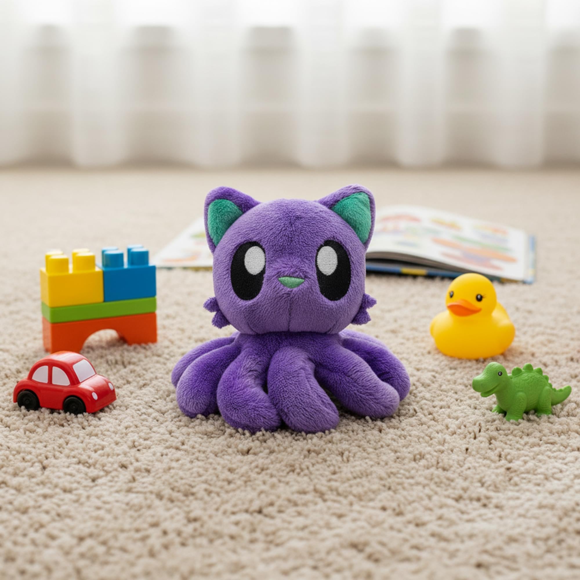 Tentacle Kitty Proton Purple 6 Inch Little One Plush