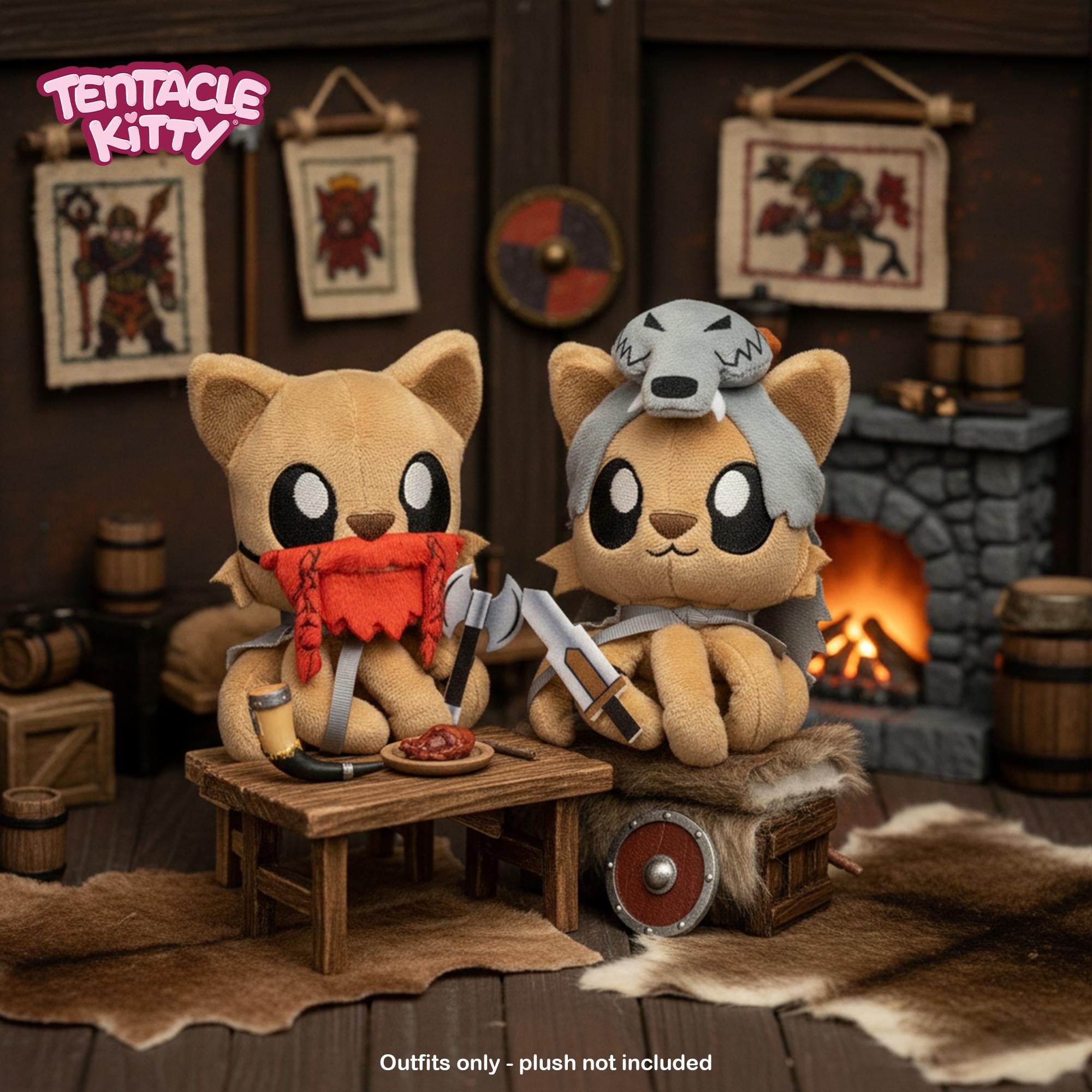 Tentacle Kitty Campaign Critters | Barbarian Class Plush Clothing Pack