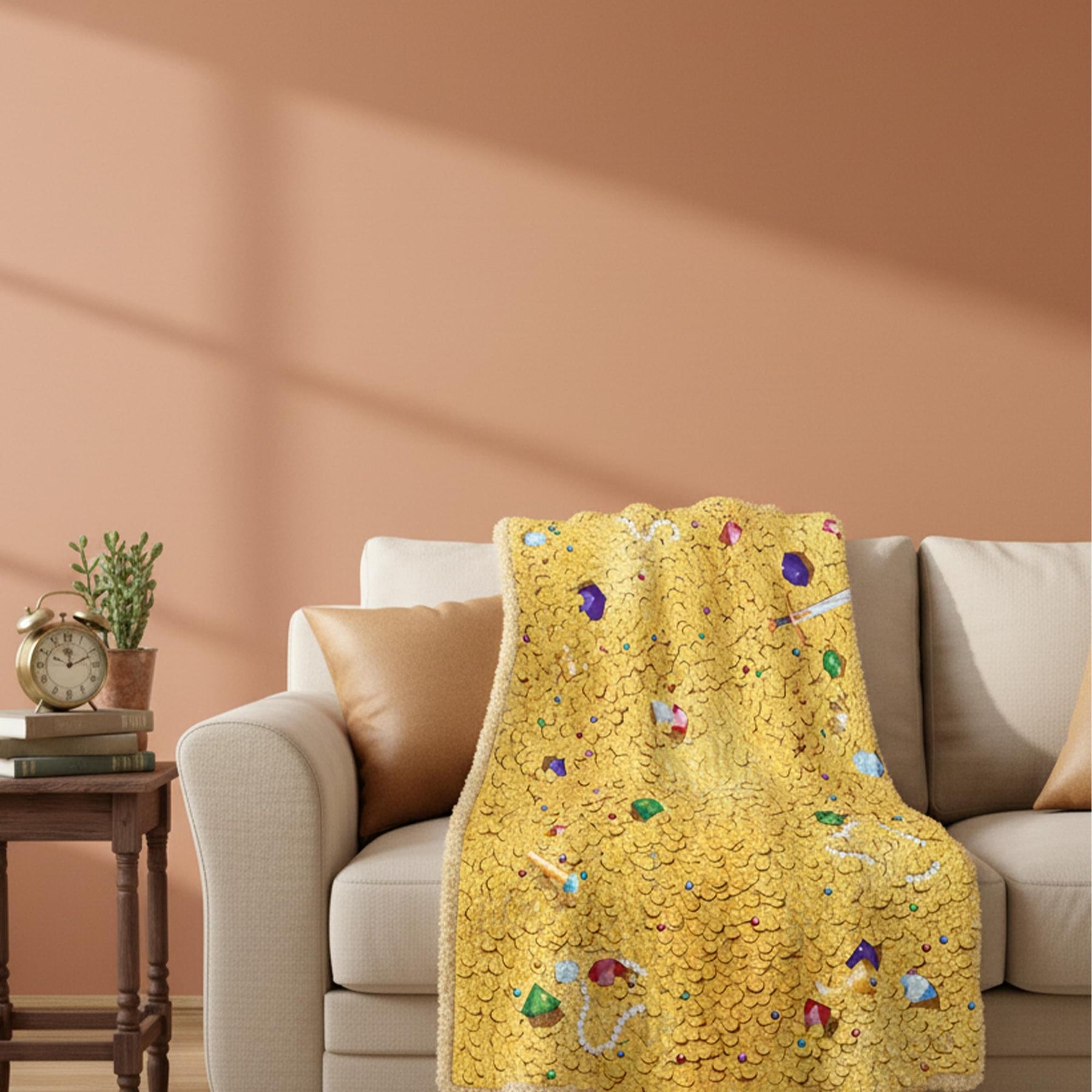 Tentacle Kitty Campaign Critters Treasure Hoard Blanket | 50 x 60 Inches