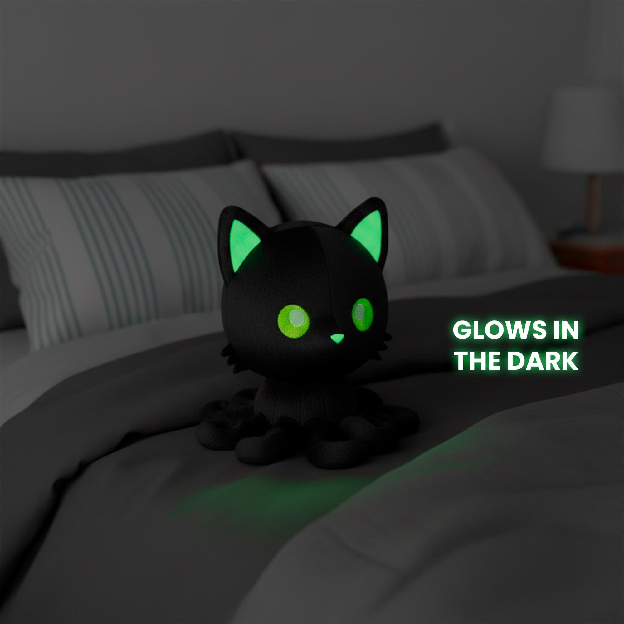 Tentacle Kitty Moonlight Glow-In-The-Dark 6 Inch Plush