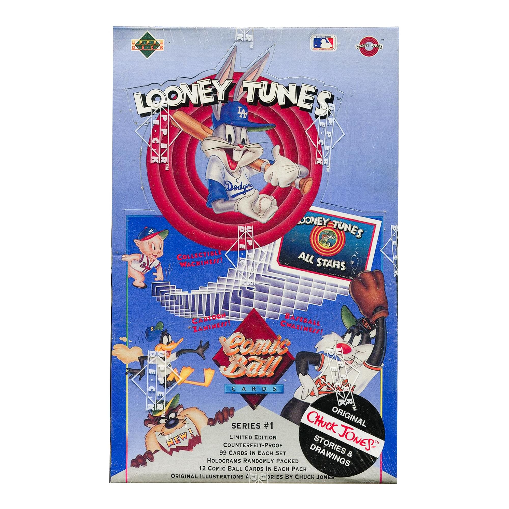 Looney Tunes 1990 Upper Deck Comic Ball Series 1 Sealed Box | 36 Packs