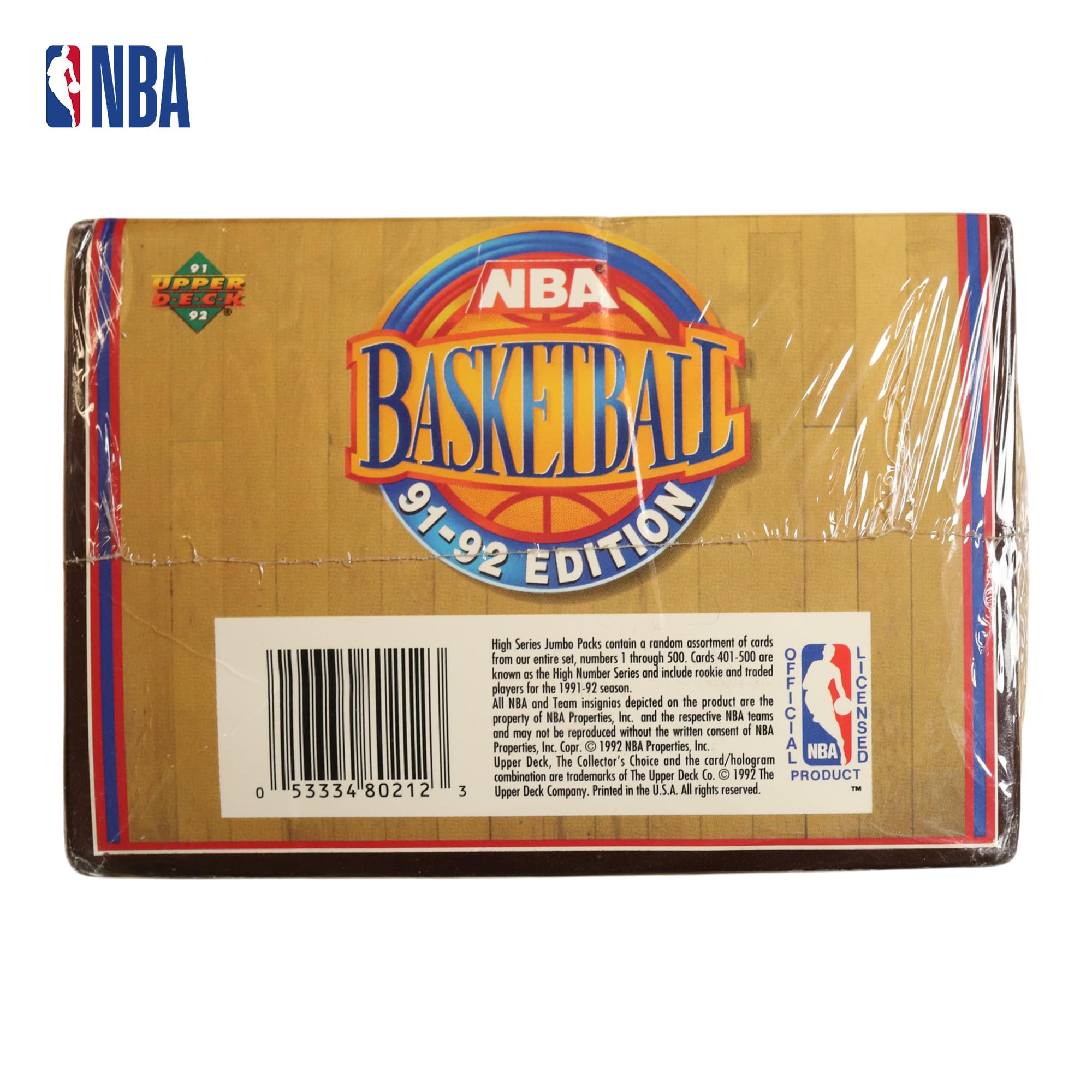 NBA 1991-92 Upper Deck Basketball High Series Sealed Jumbo Box | 20 Packs