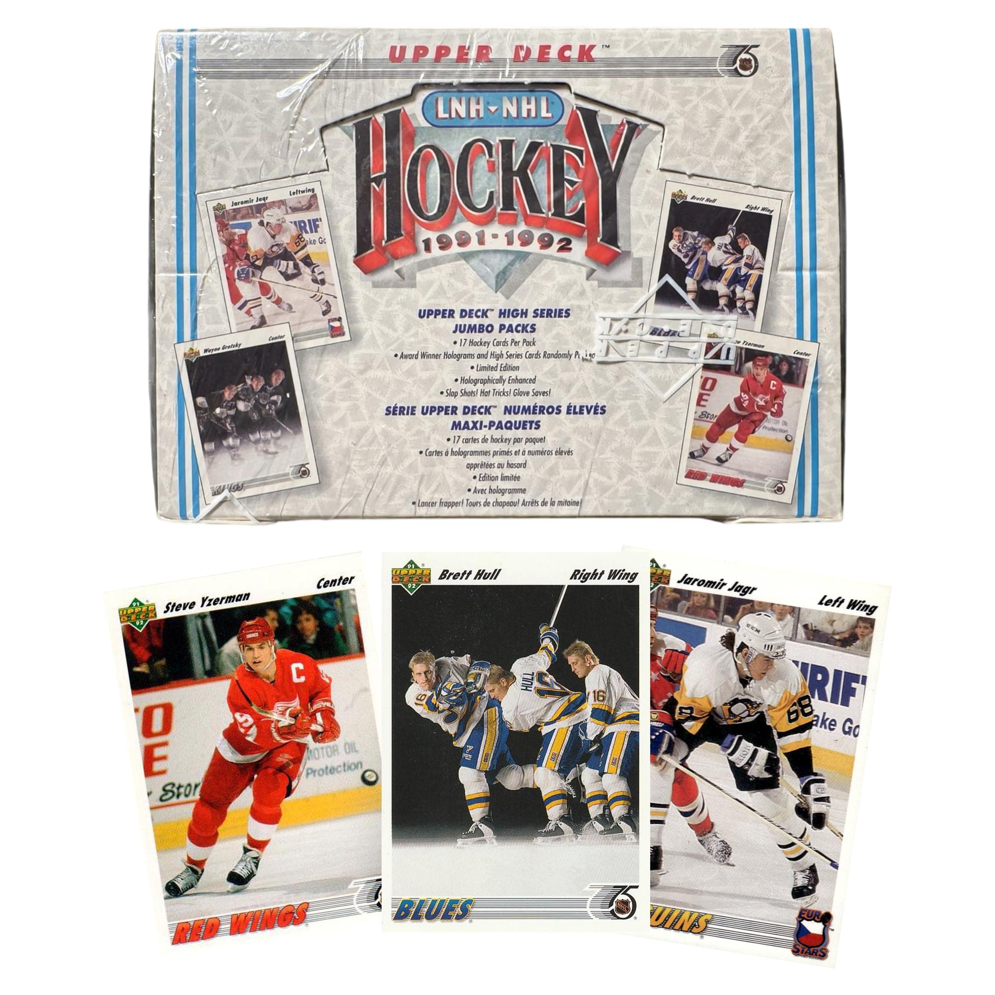 NHL 1991-1992 Upper Deck High Series Sealed Jumbo Pack |17 Cards