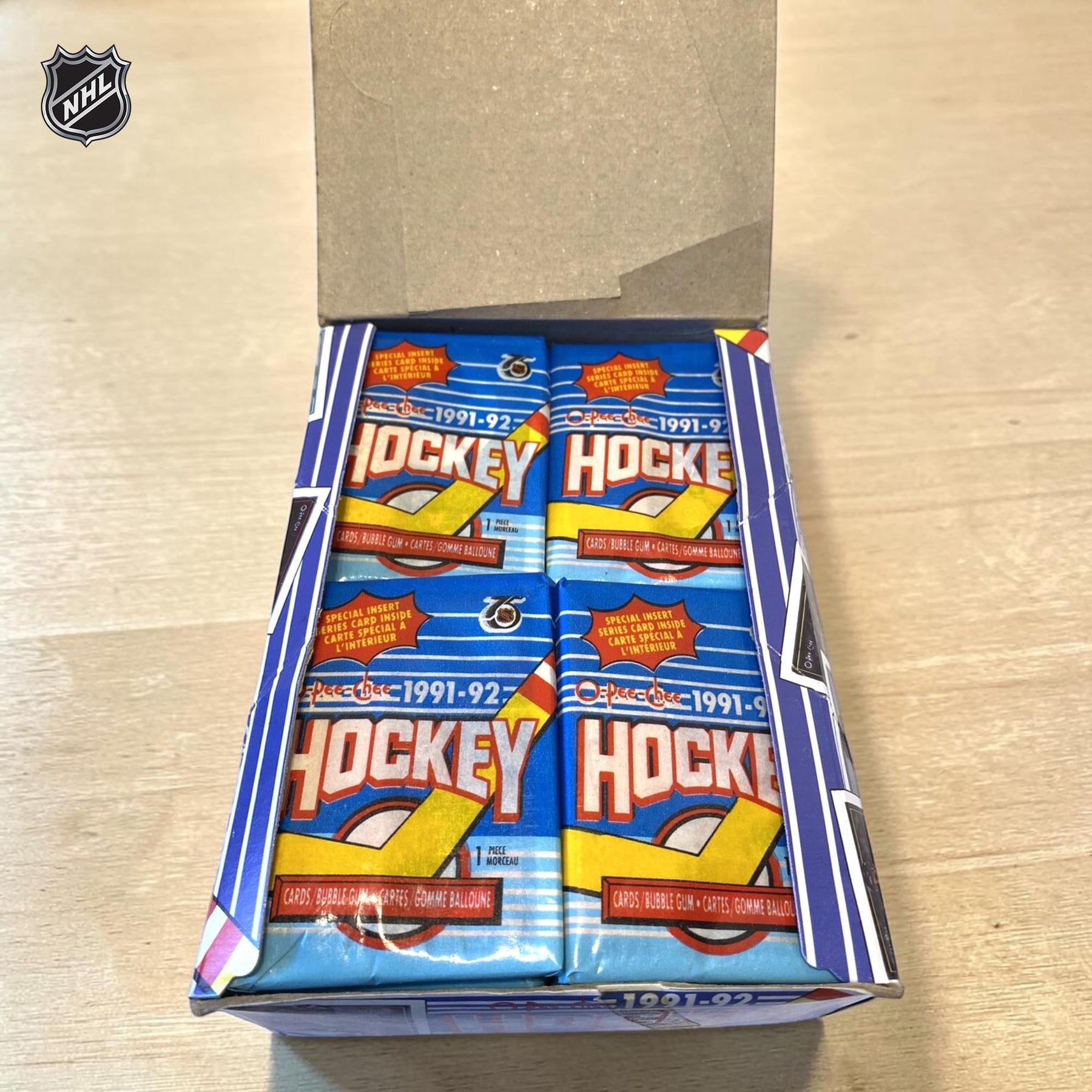 NHL 1991-92 O-Pee-Chee Hockey 36 Pack Wax Box
