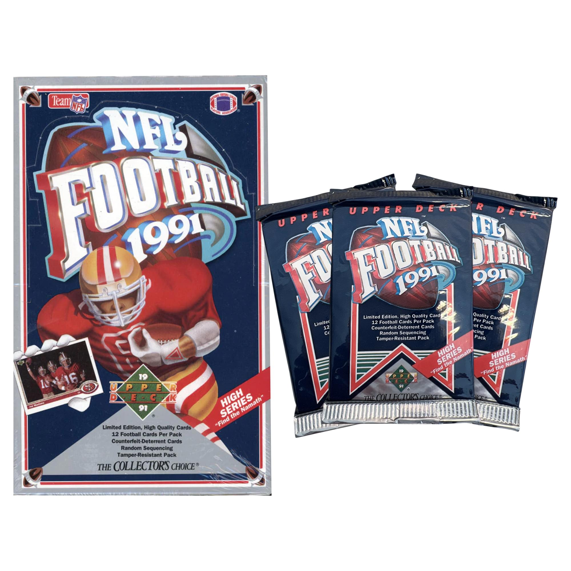NFL 1991 Upper Deck High Series Find Namath Sealed Box | 36 Packs