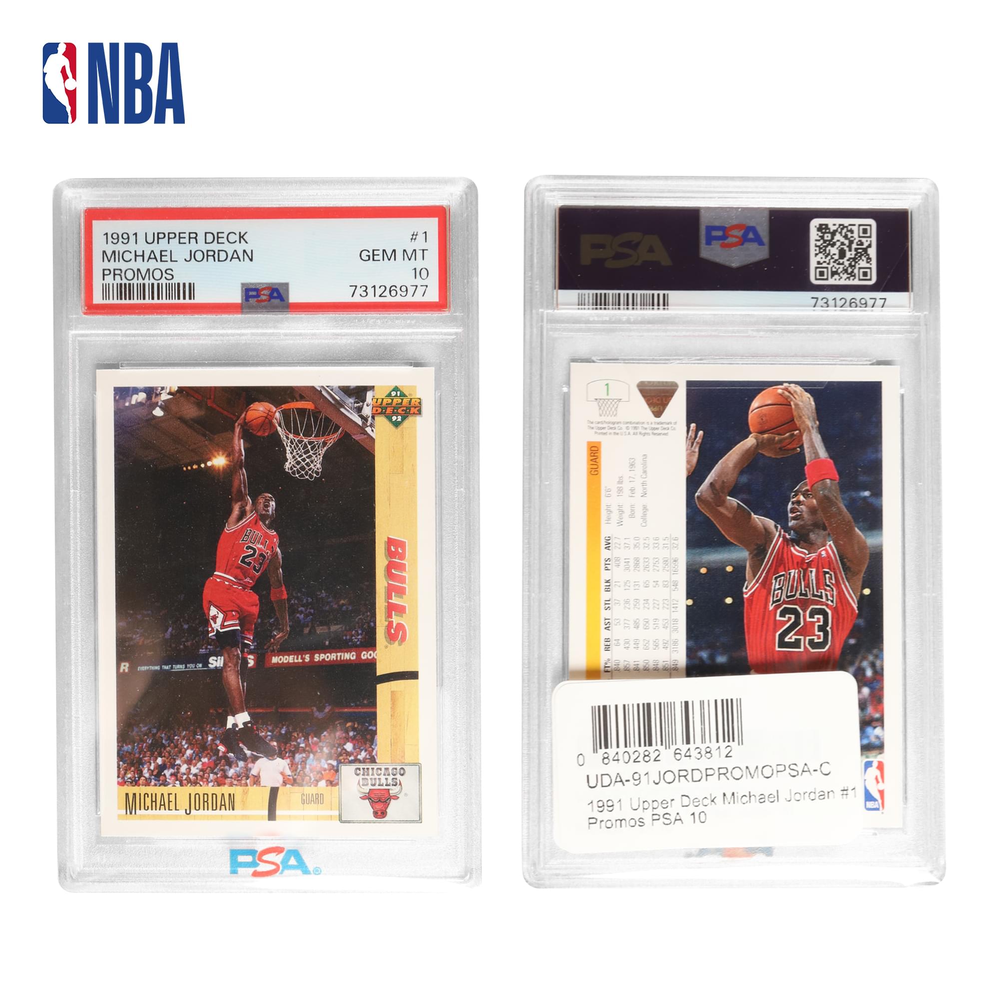 NBA 1991 Upper Deck Michael Jordan #1 Promos Card | PSA 10