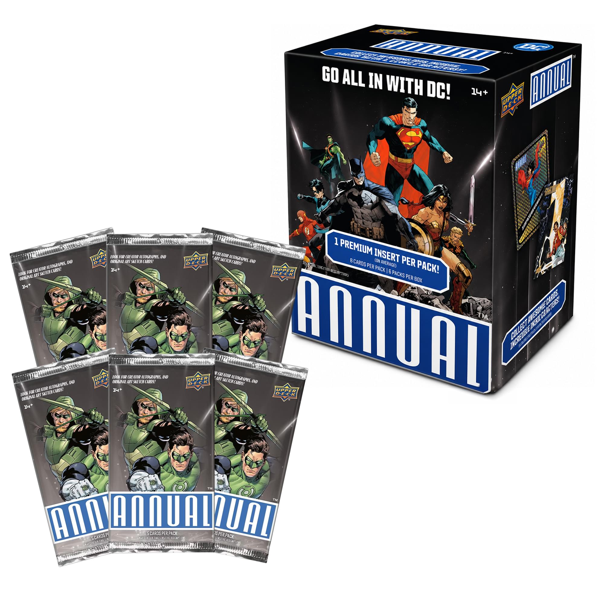 DC Comics 2024/25 Upper Deck Platinum Annual Blaster Box | 6 Packs