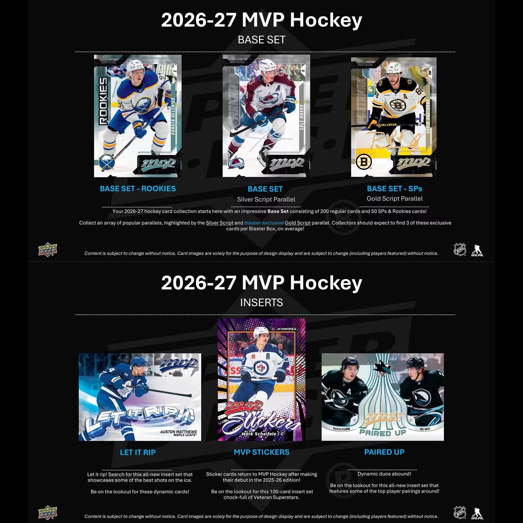 NHL 2026/27 Upper Deck MVP Hockey Blaster Box | 11 Packs