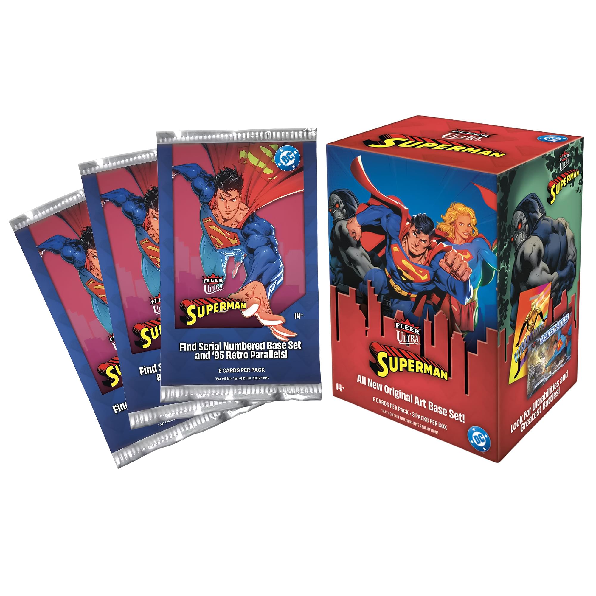 DC Comics 2026 Upper Deck Fleer Ultra Superman Blaster Box | 18 Cards