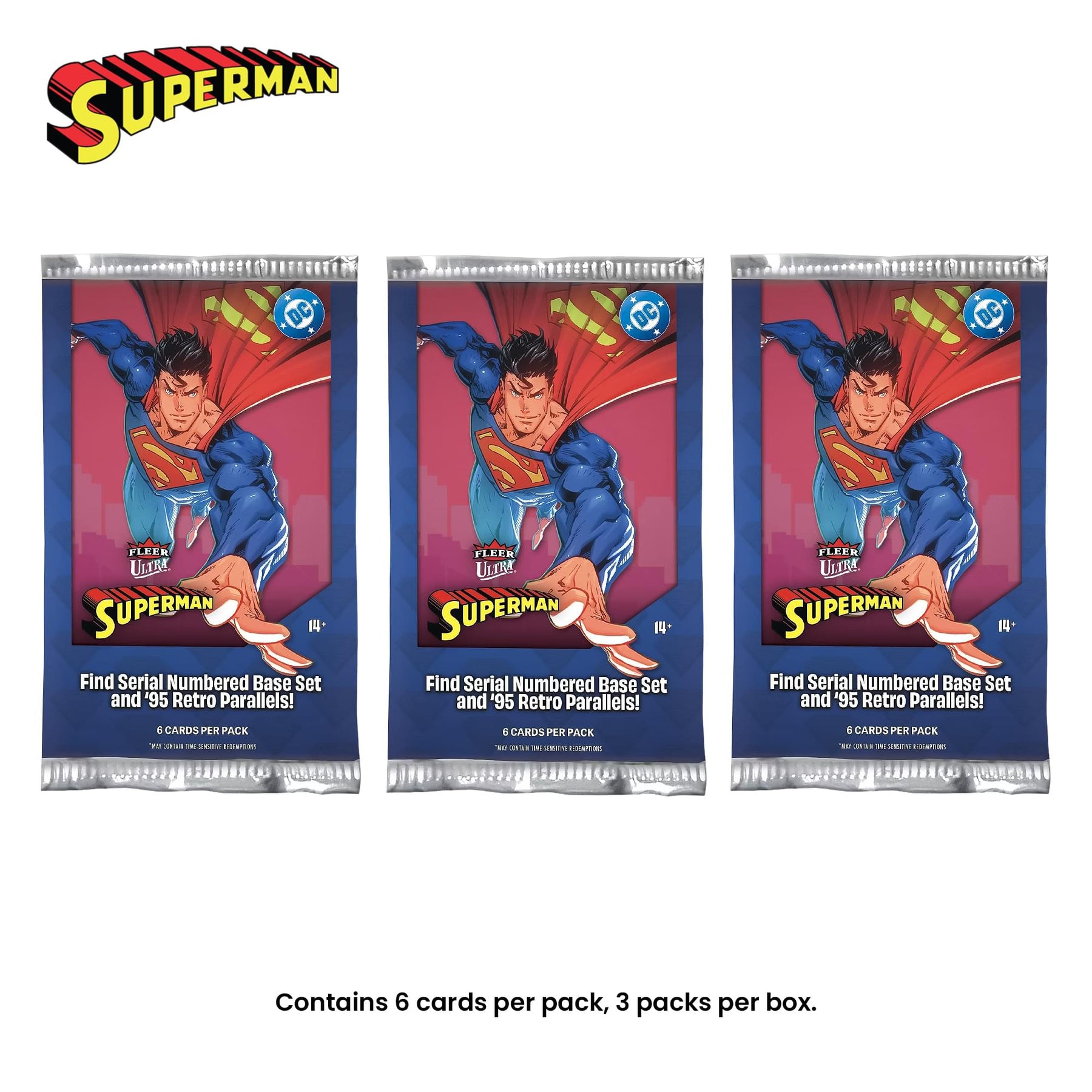 DC Comics 2026 Upper Deck Fleer Ultra Superman Blaster Box | 18 Cards