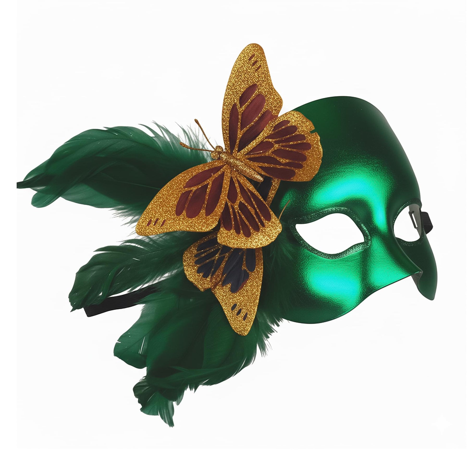 Green Garden Butterfly Mask Costume Accessory