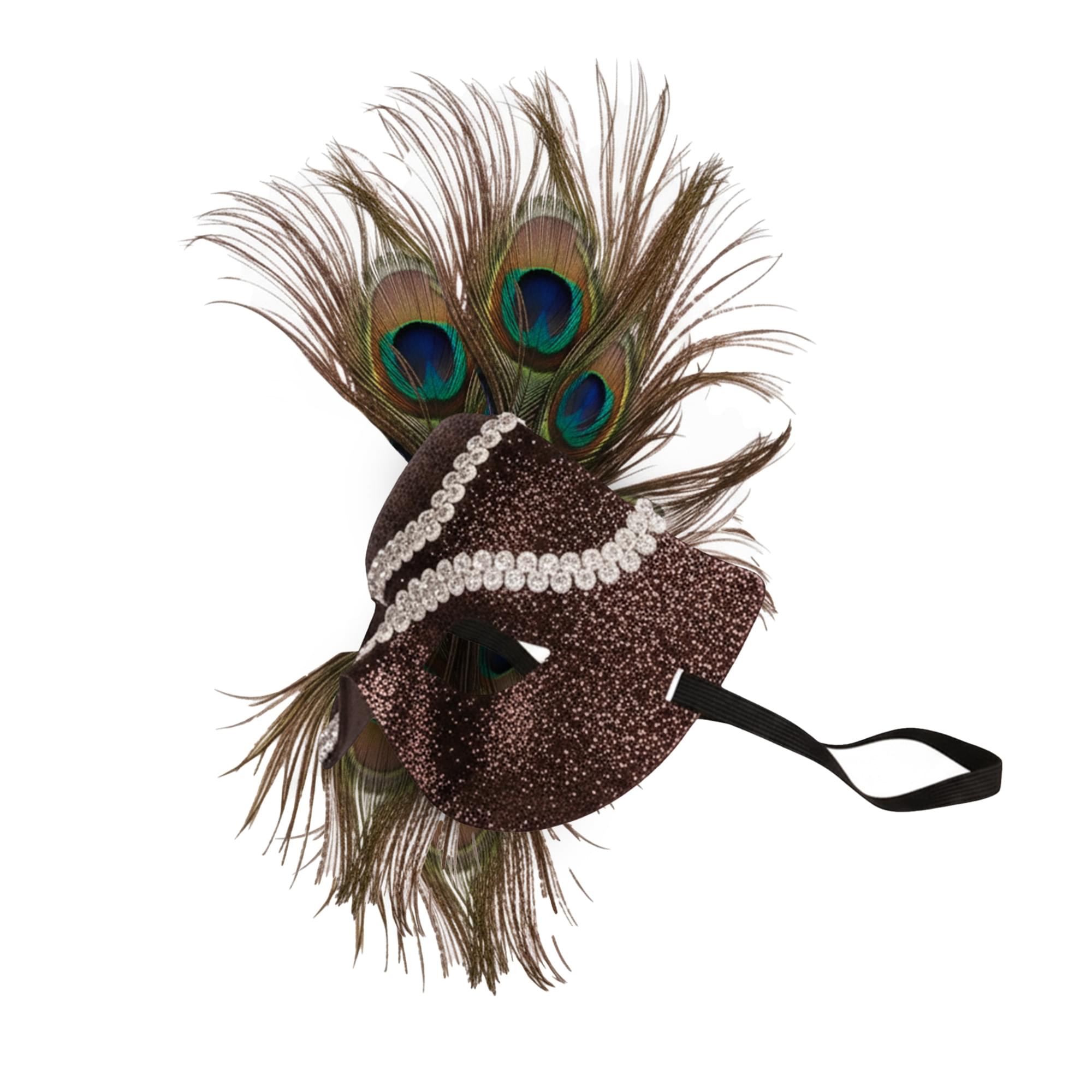 Peacock Heaven Black Mask Costume Accessory