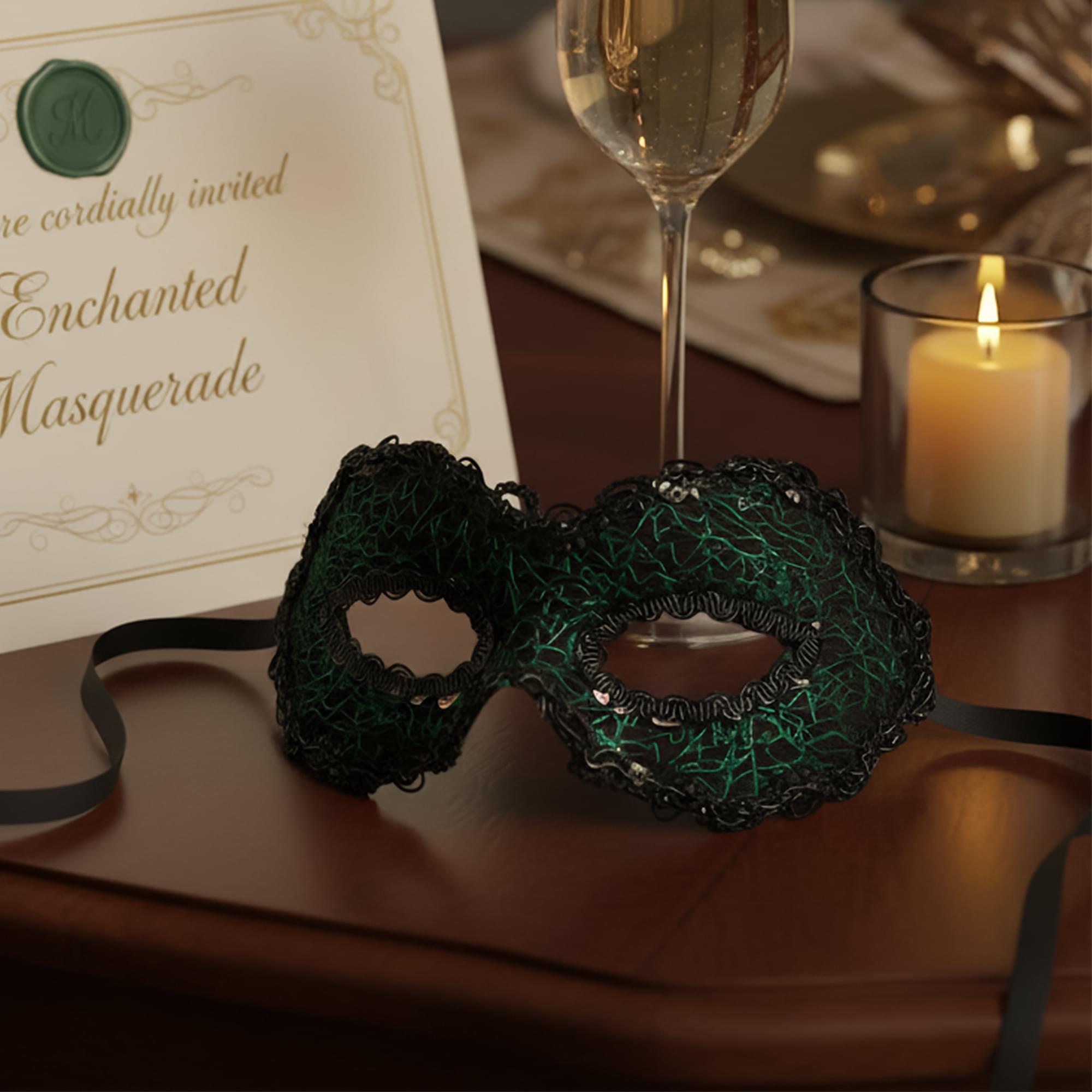 Gia Turquoise Mask Costume Accessory