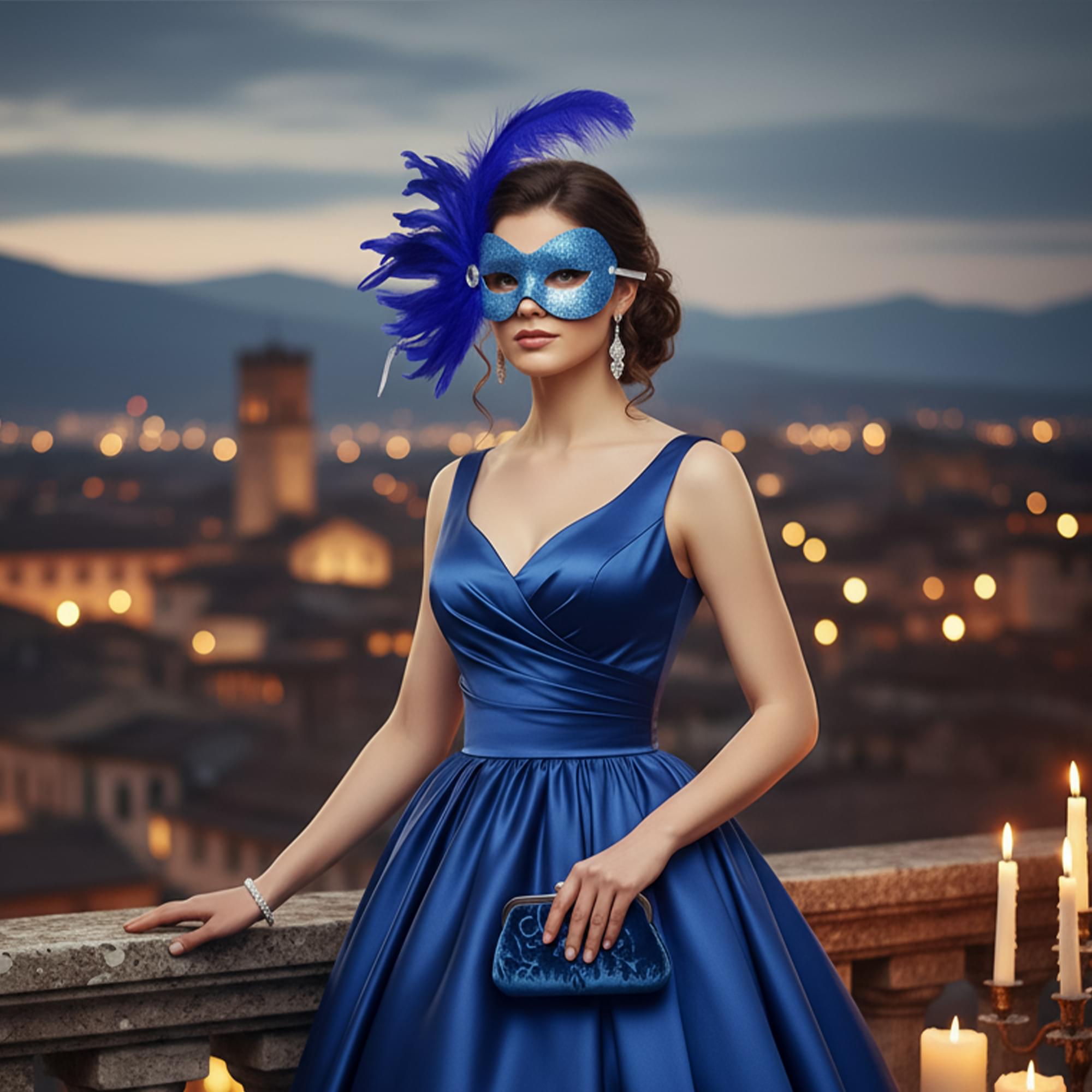 Missy-Turquoise Adult Costume Mask