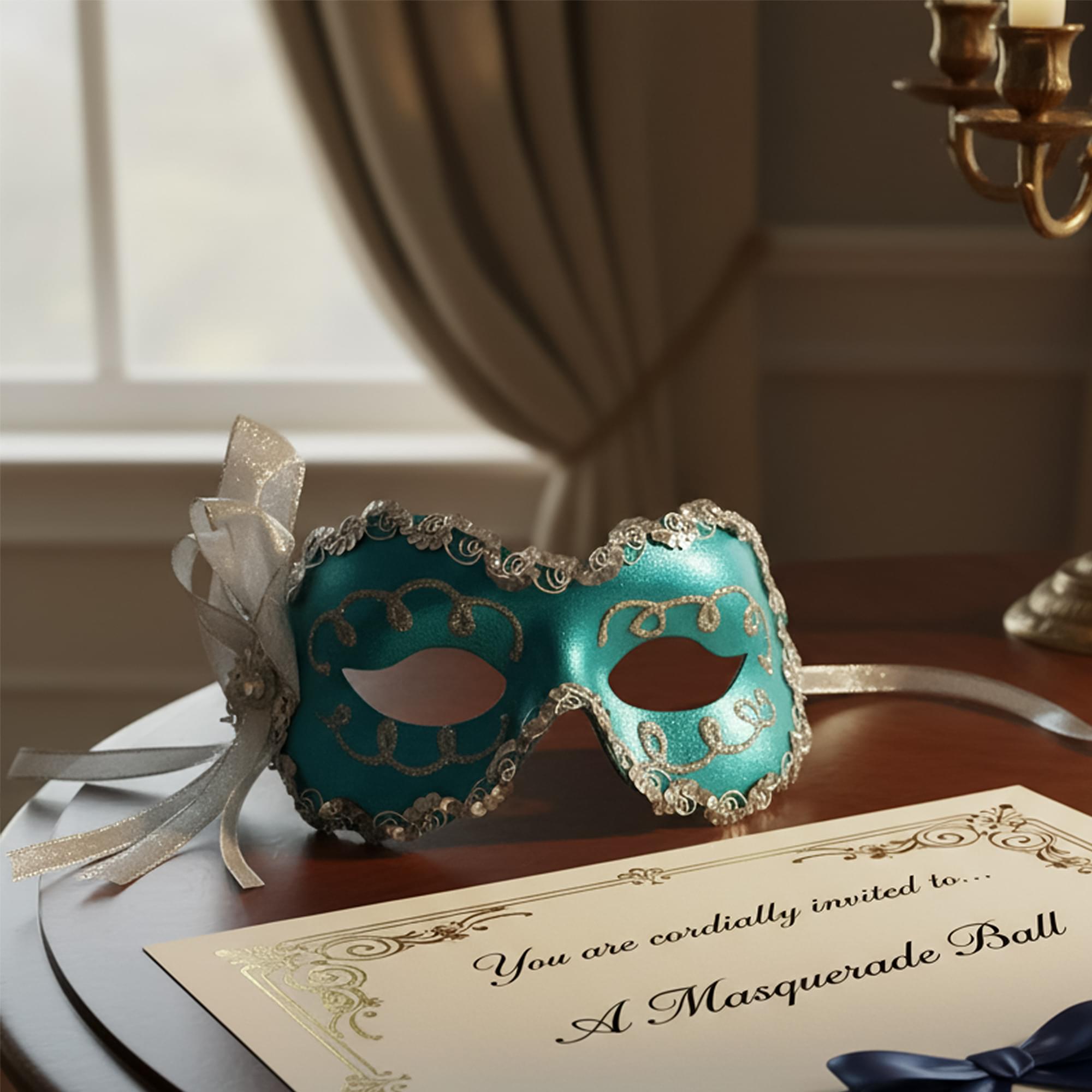 Angelina Light Blue Adult Costume Mask