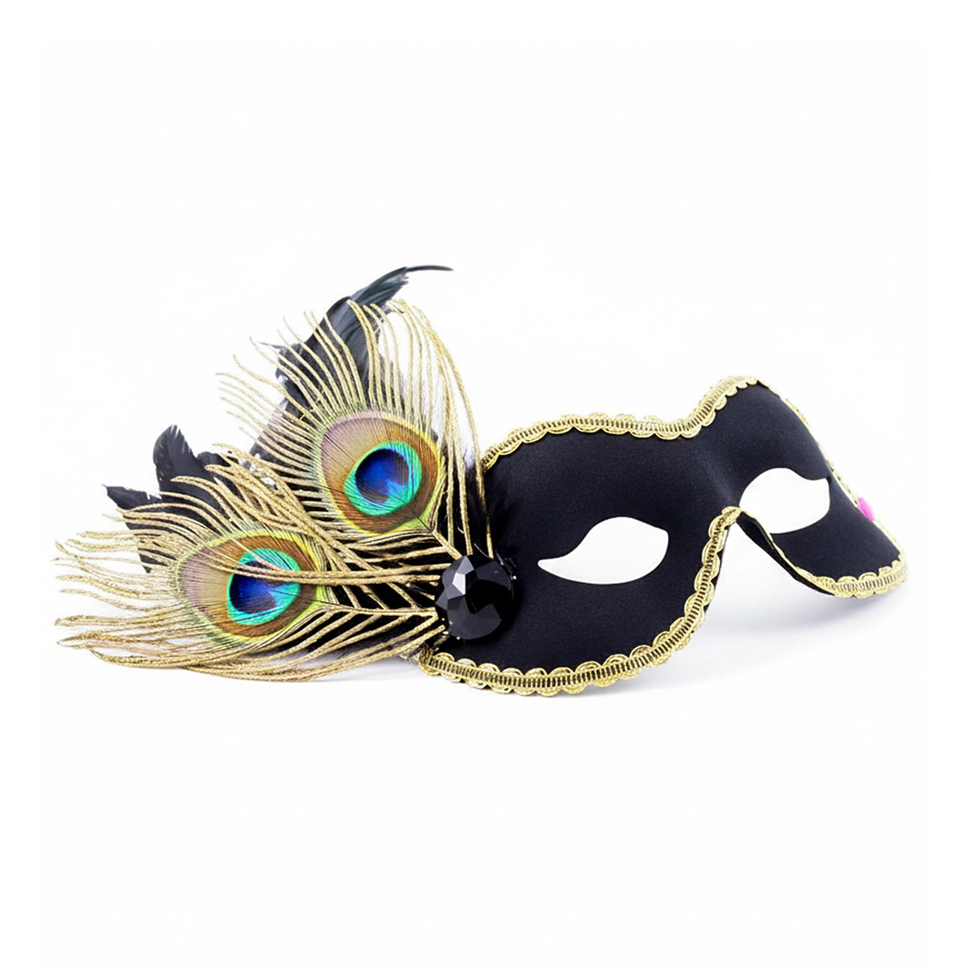 Daniella-Black/Gold Adult Costume Mask