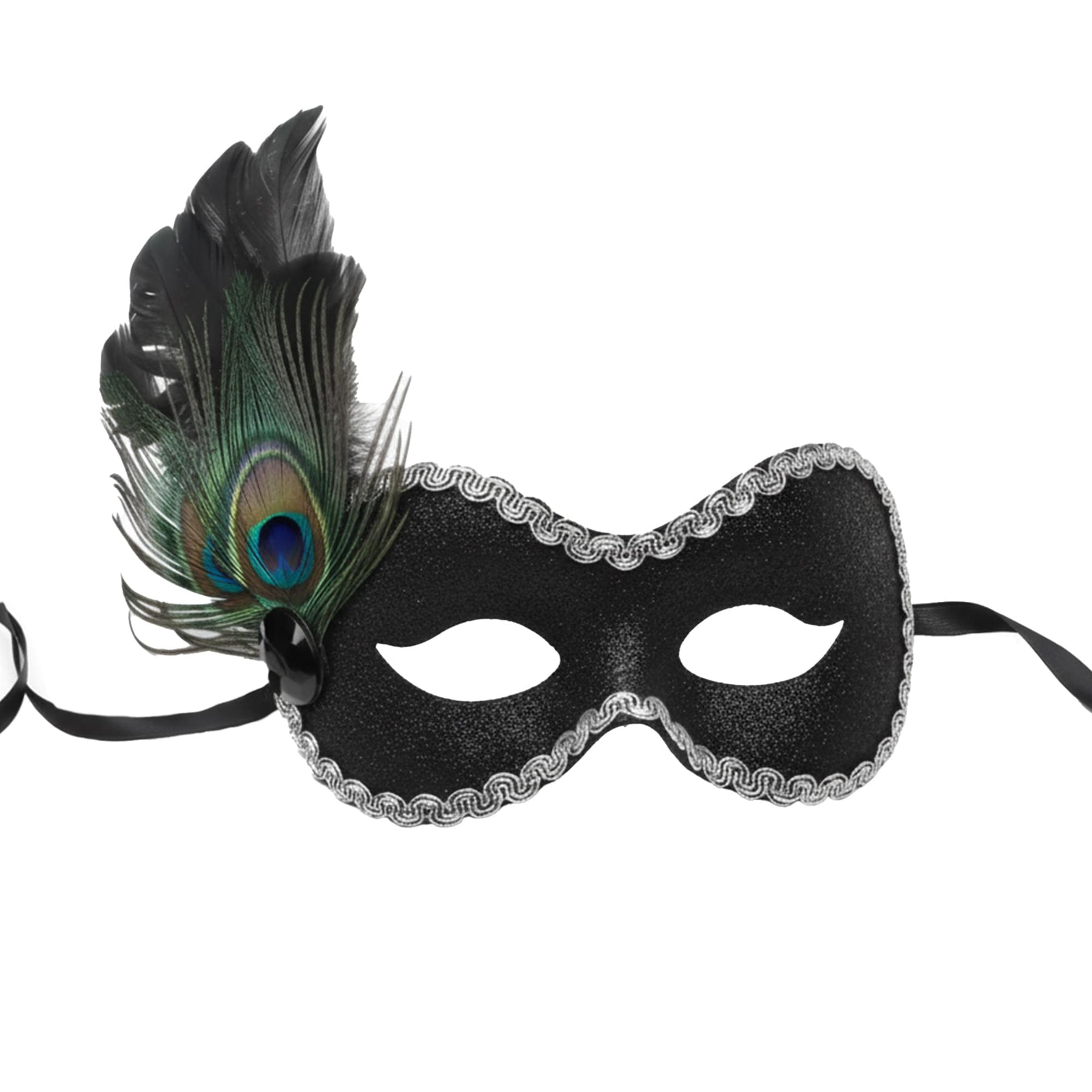 Daniella-black/silver Adult Costume Mask