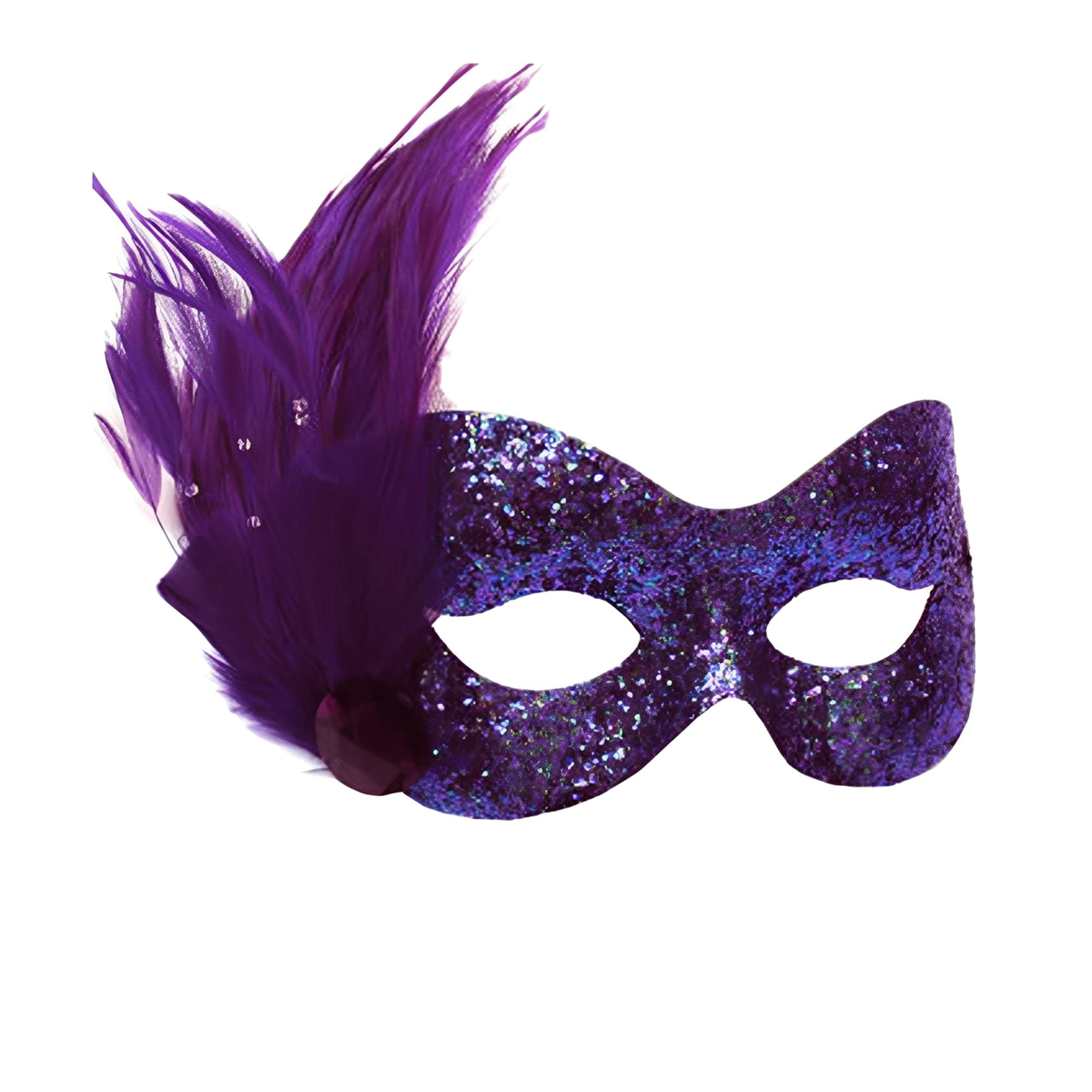 Camillie Purple Glitter Adult Costume Mask