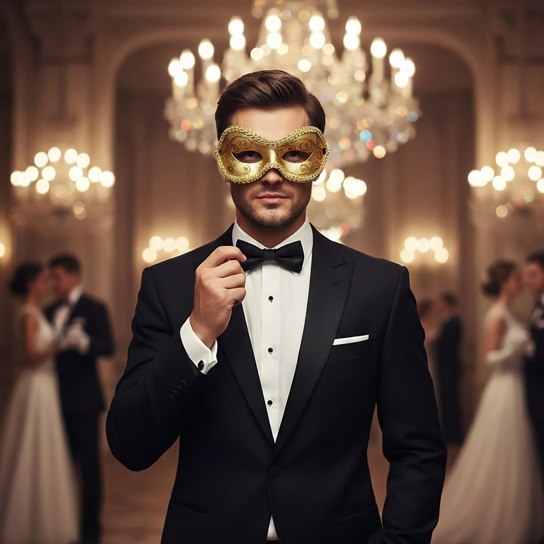 Eliza - Gold Adult Costume Mask