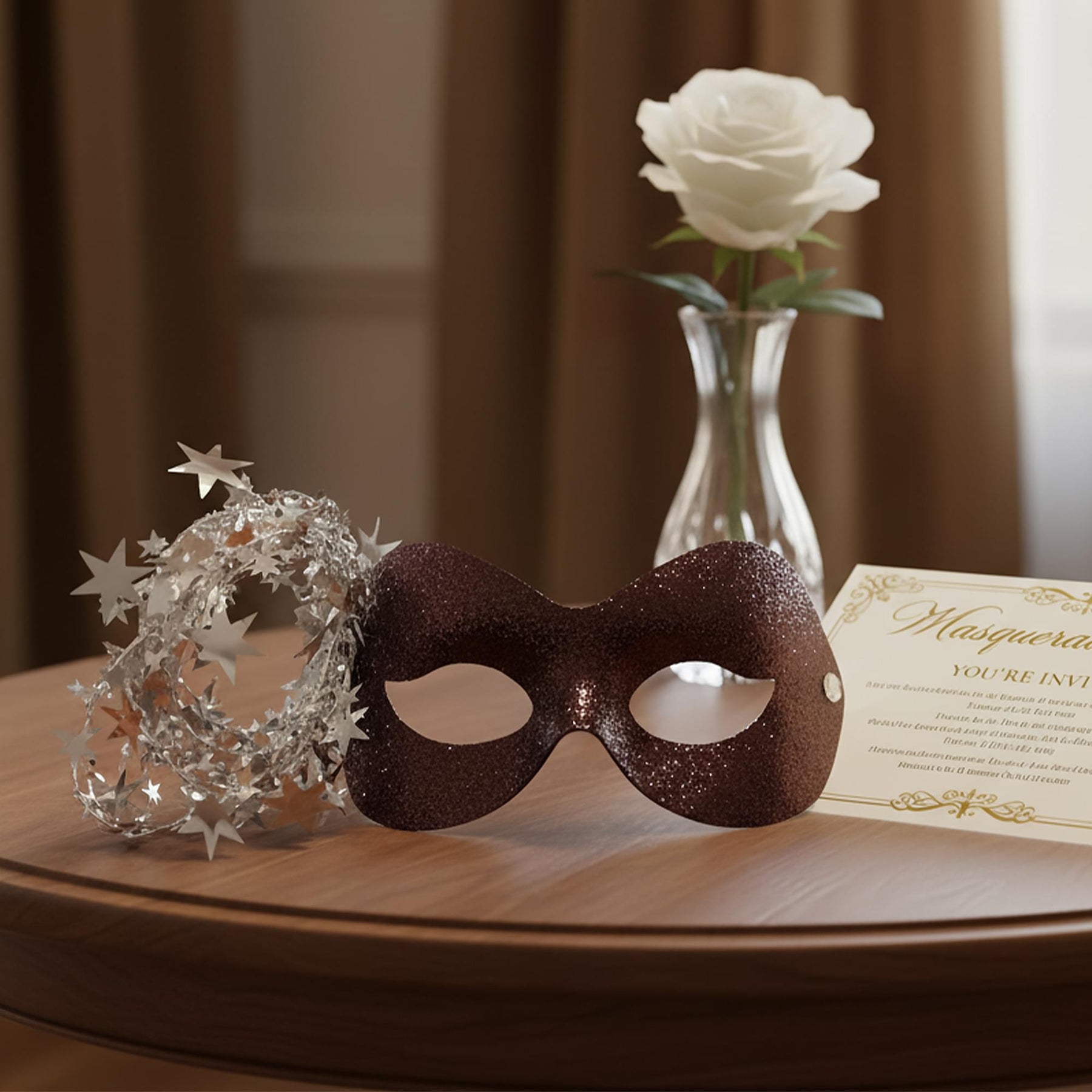 Black/silver Starlight Mask Costume Accessory