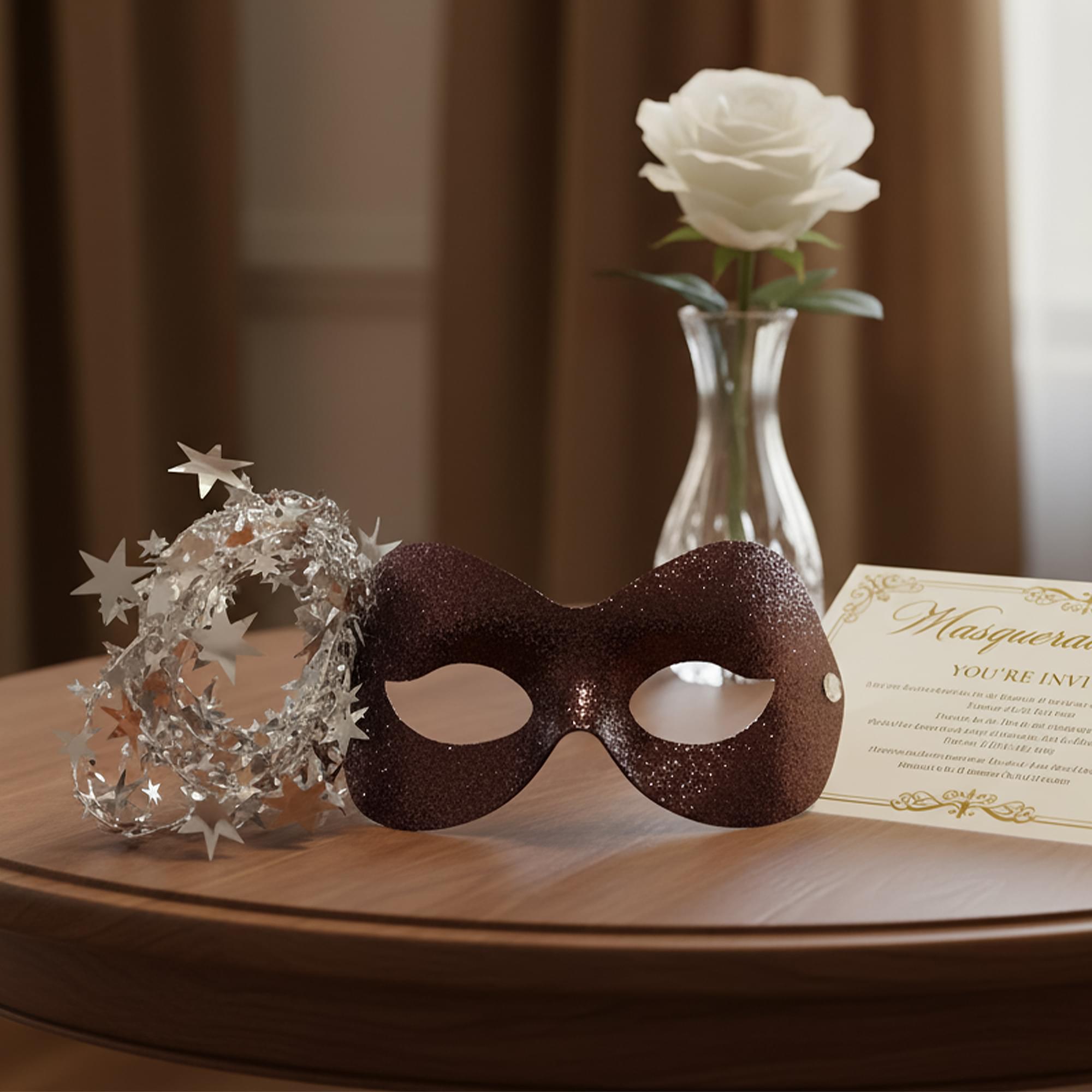 Black/silver Starlight Mask Costume Accessory