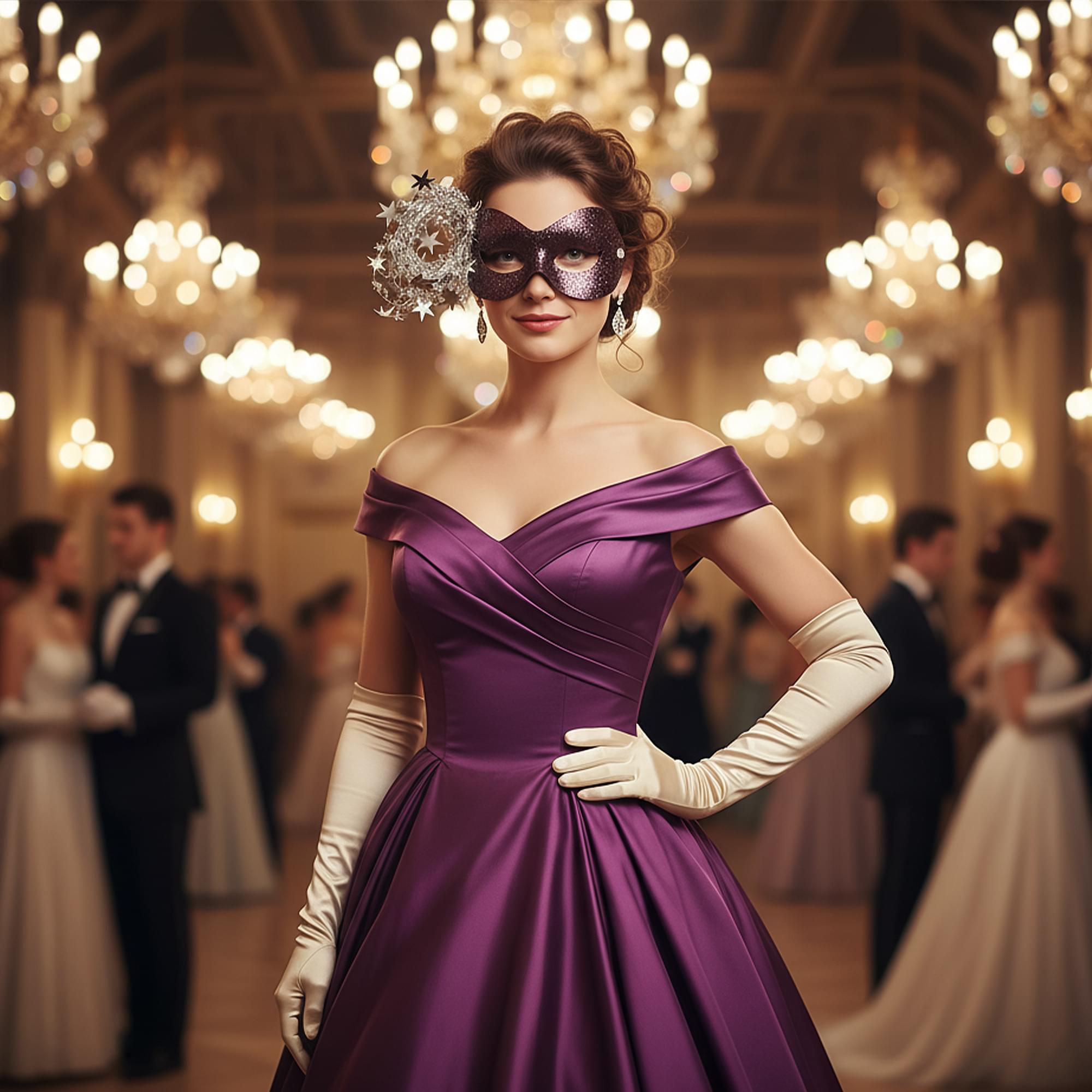 Black/silver Starlight Mask Costume Accessory