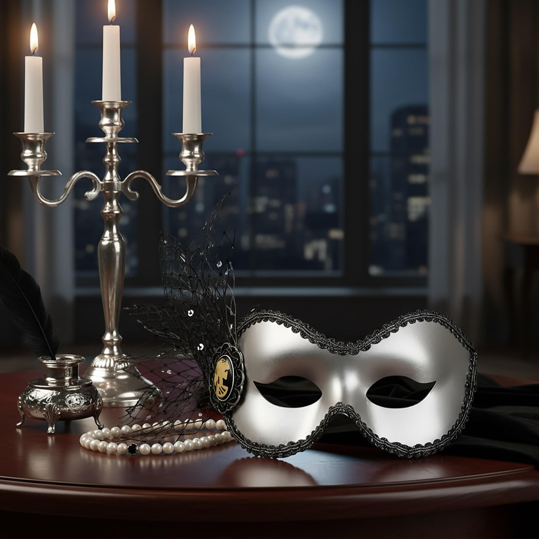 Ancestor Silver Adult Costume Mask