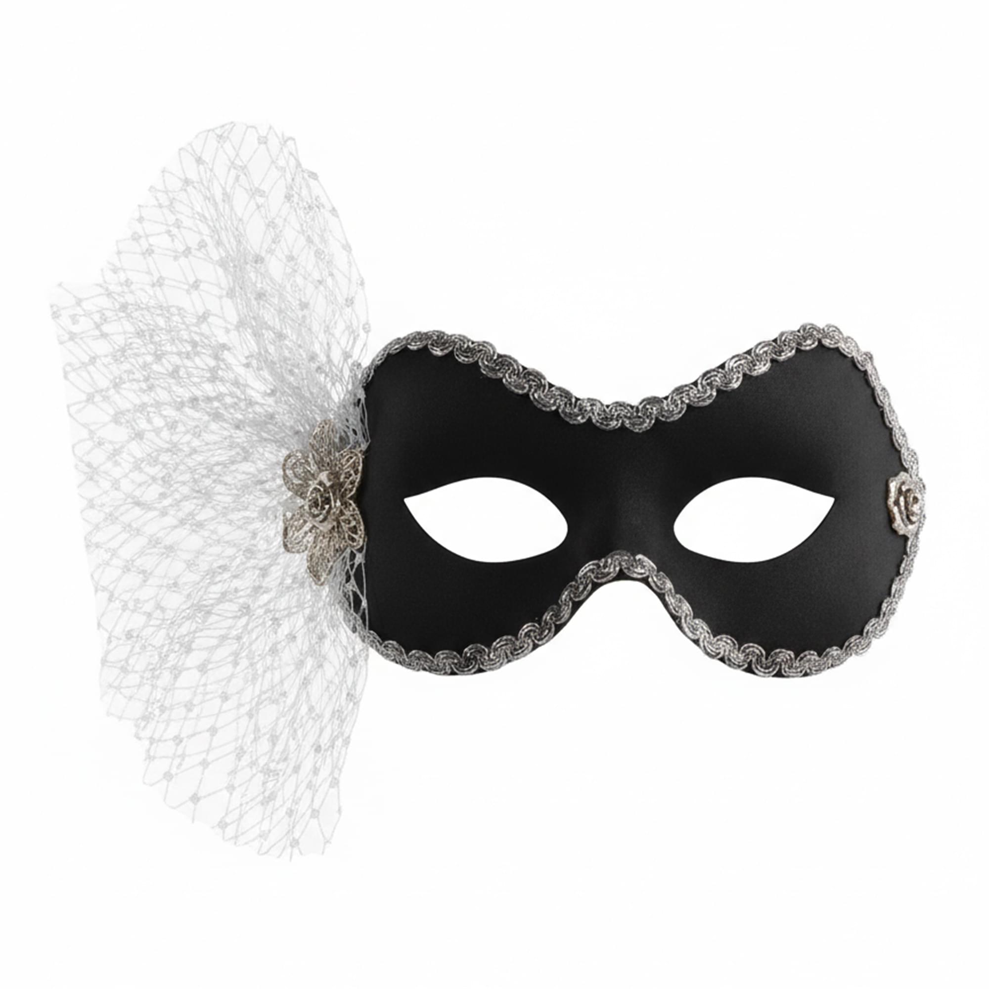 Elaine Black & Silver Adult Costume Mask