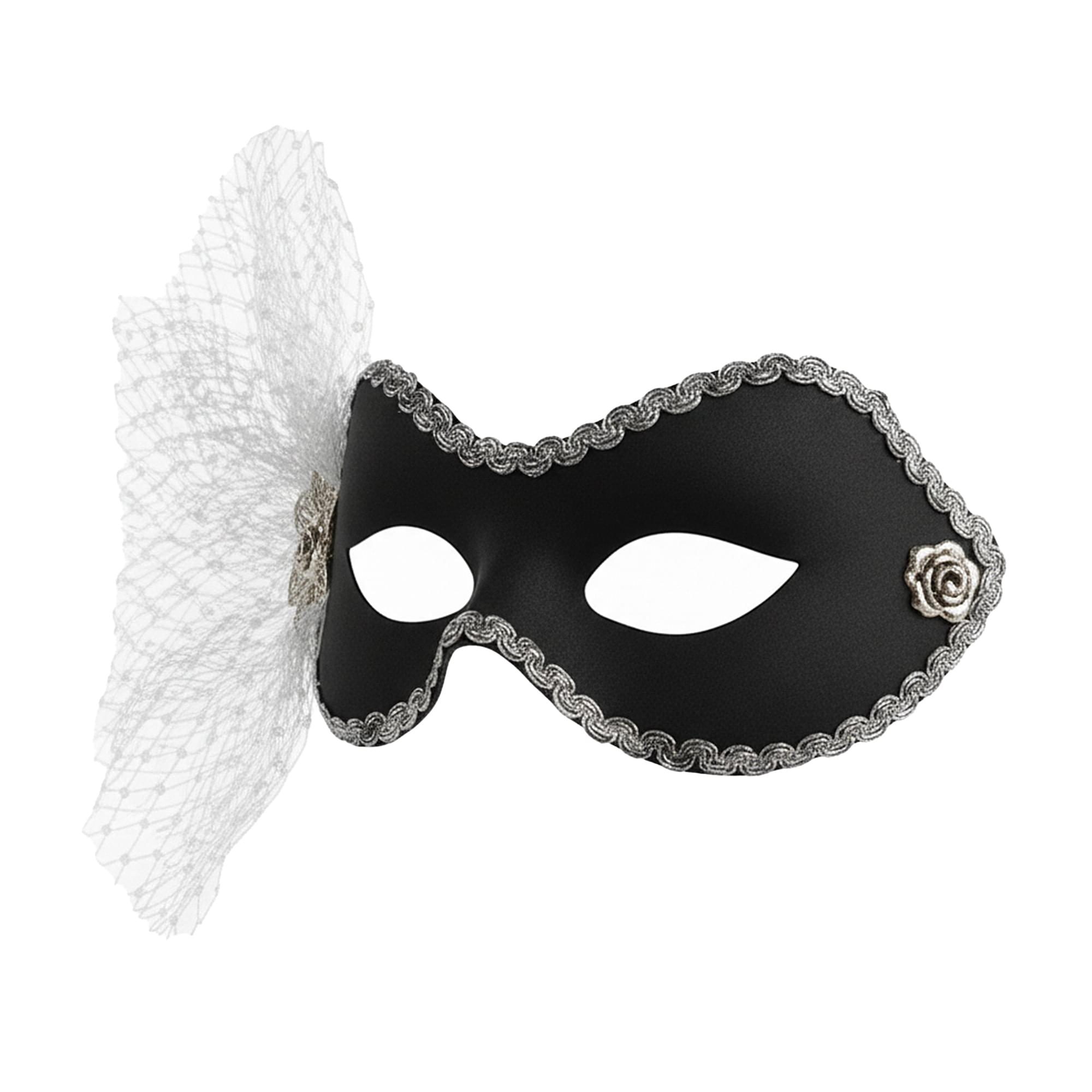 Elaine Black & Silver Adult Costume Mask