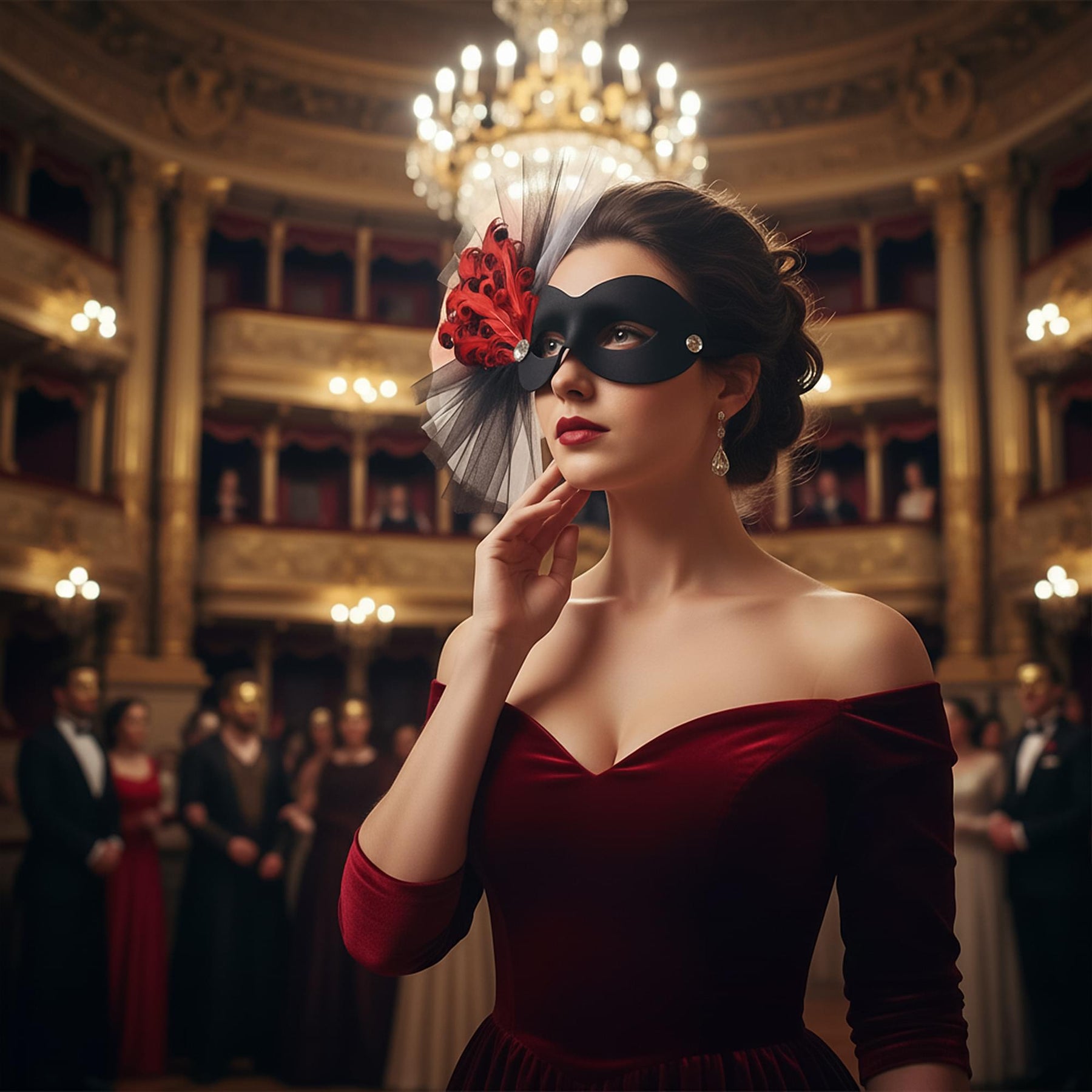 Lavish Soiree - Black/red Adult Costume