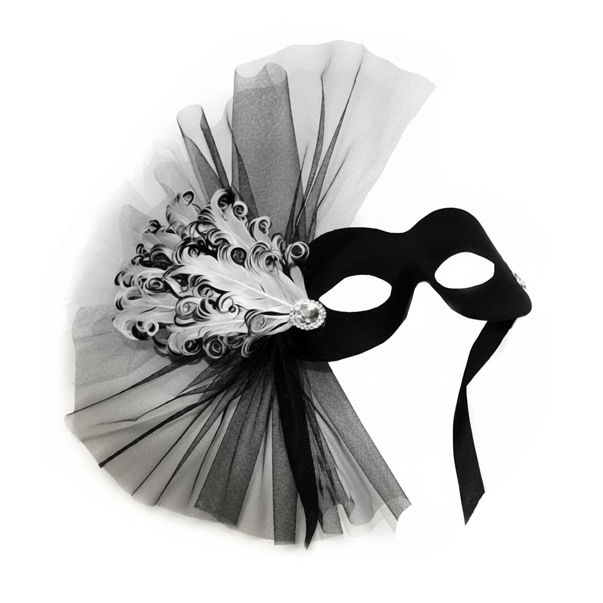 Lavish Soiree - Black/White Adult Costume Mask