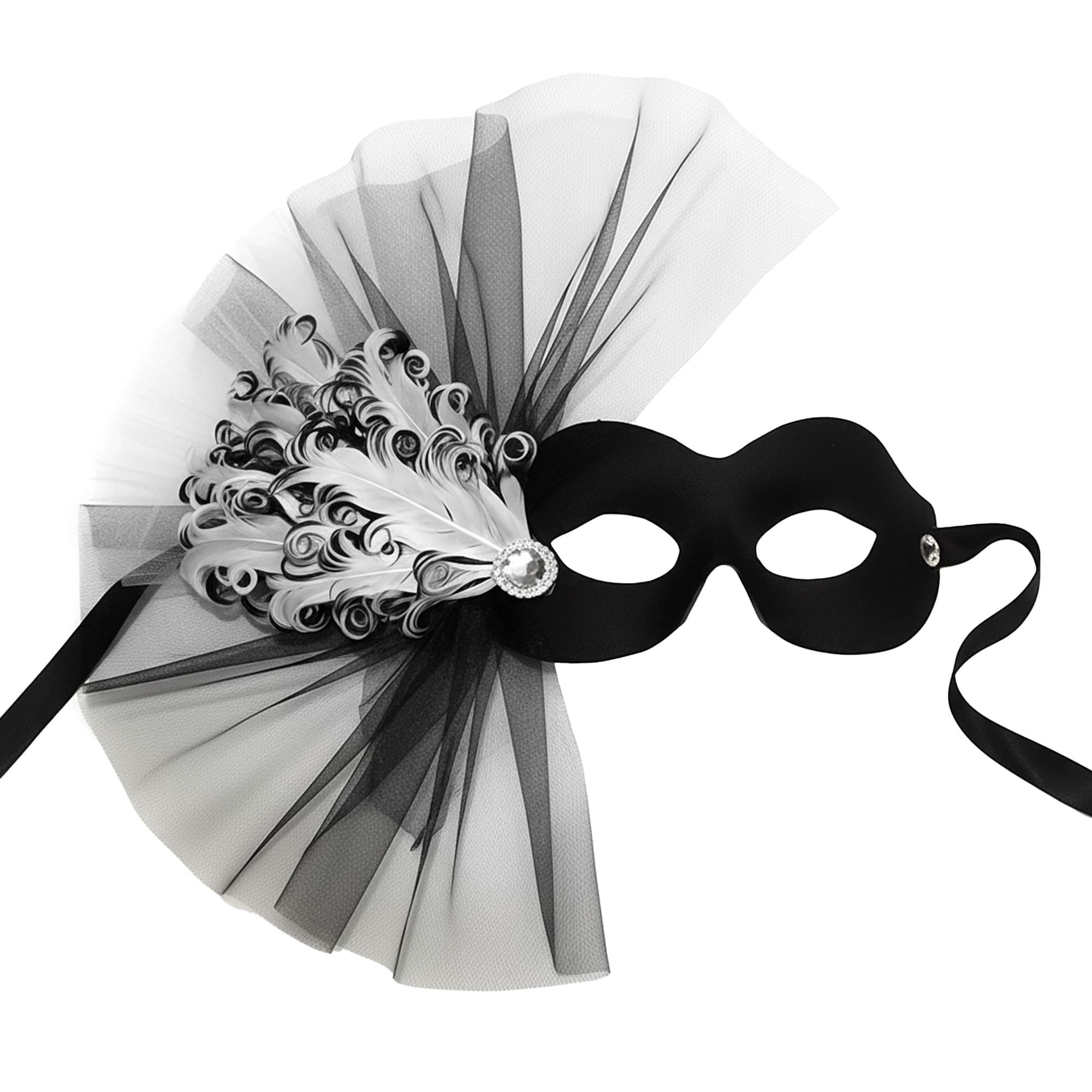 Lavish Soiree - Black/White Adult Costume Mask