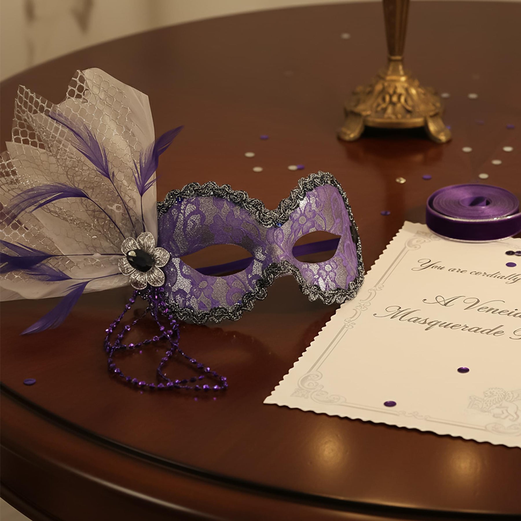 Vintage - Purpe Lace Adult Costume