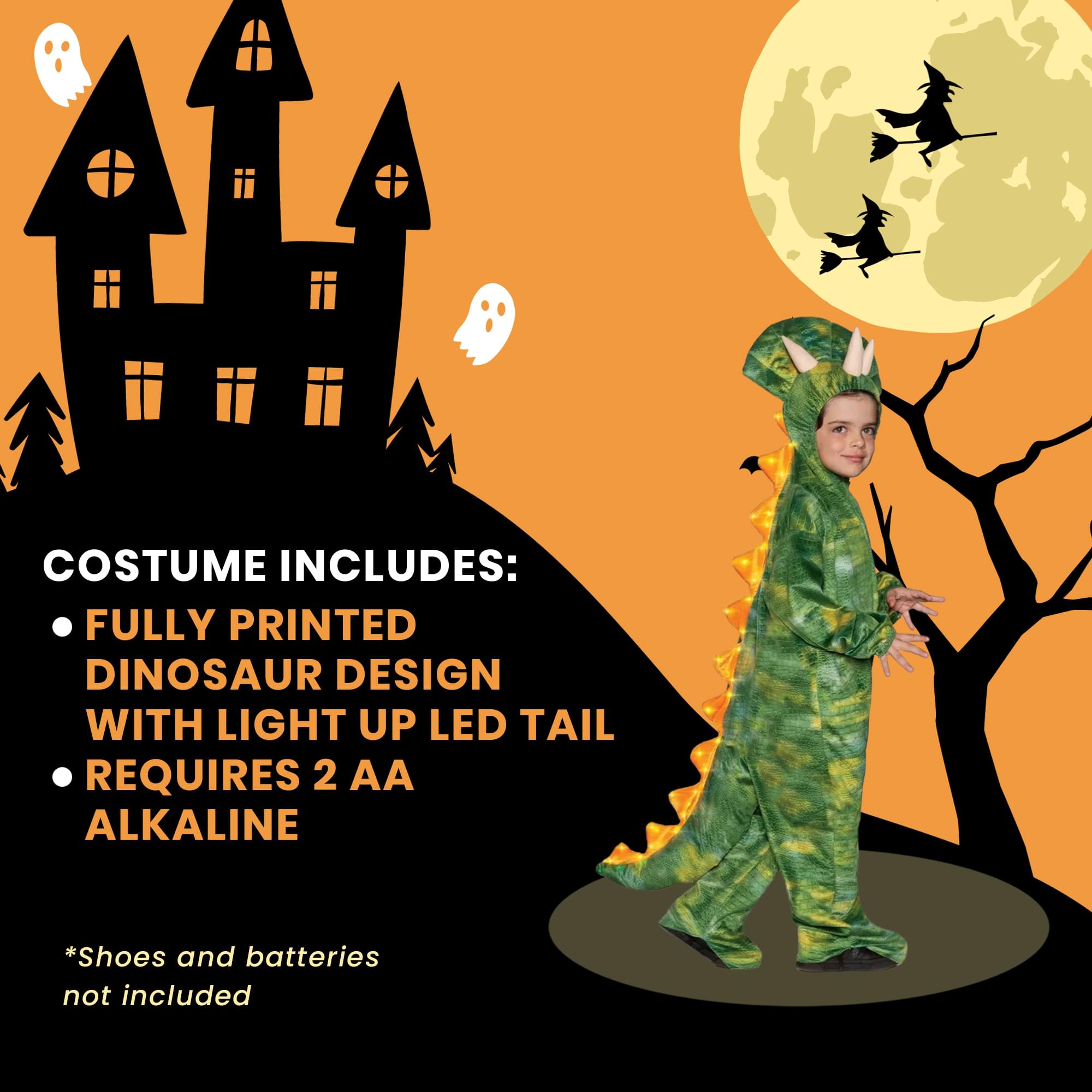 Triceratops Light up Children's Costume