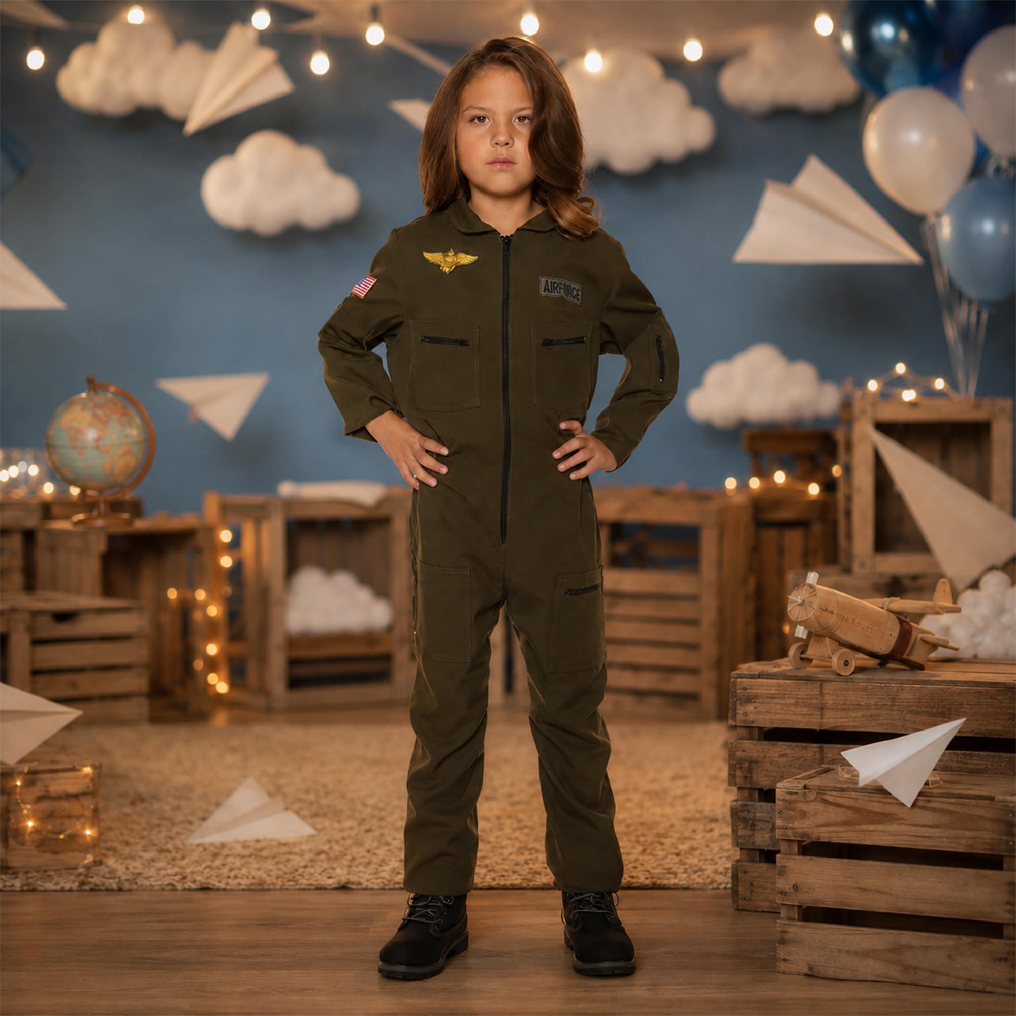Khaki Flight Suit Child Costume