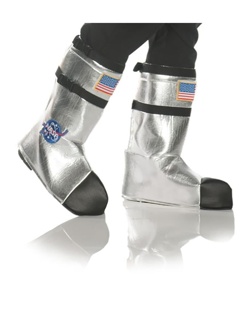 NASA Astronaut Child Costume Boot Tops - One Size - Silver
