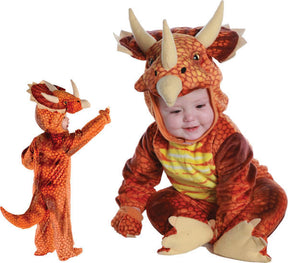 Rust Triceratops Plush Baby Costume