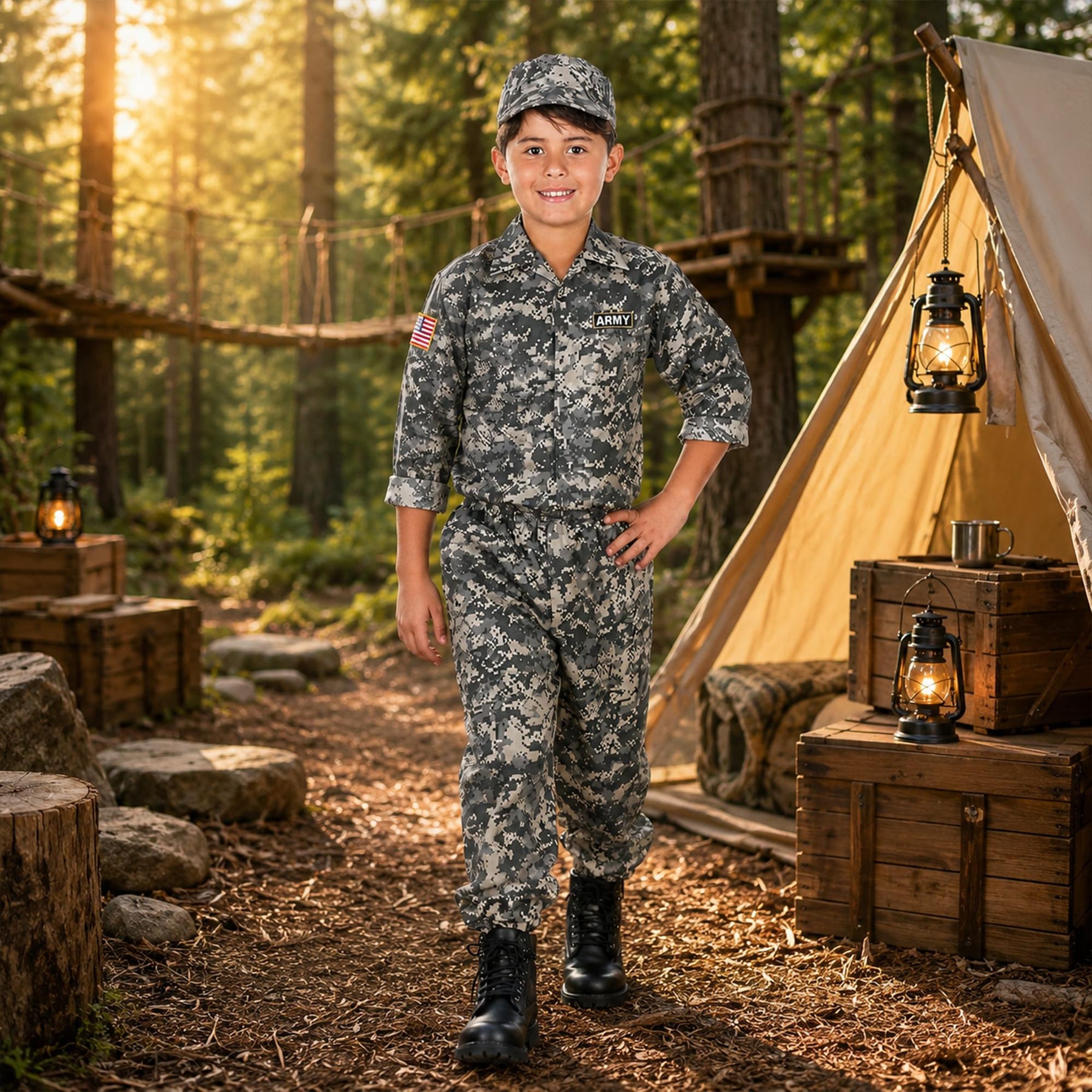 Army Camo Child Costume Set