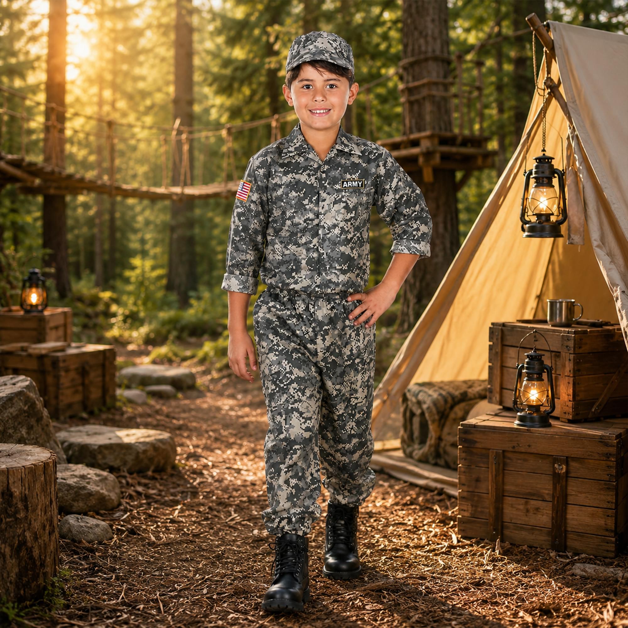 Army Camo Child Costume Set