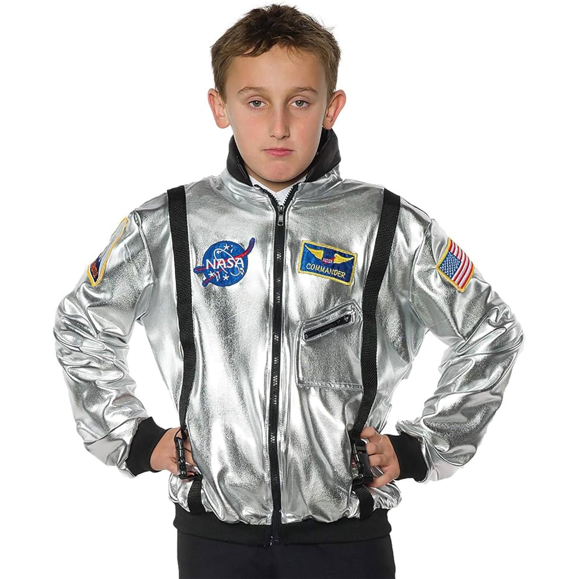 Silver Astronaut Jacket Child Costume