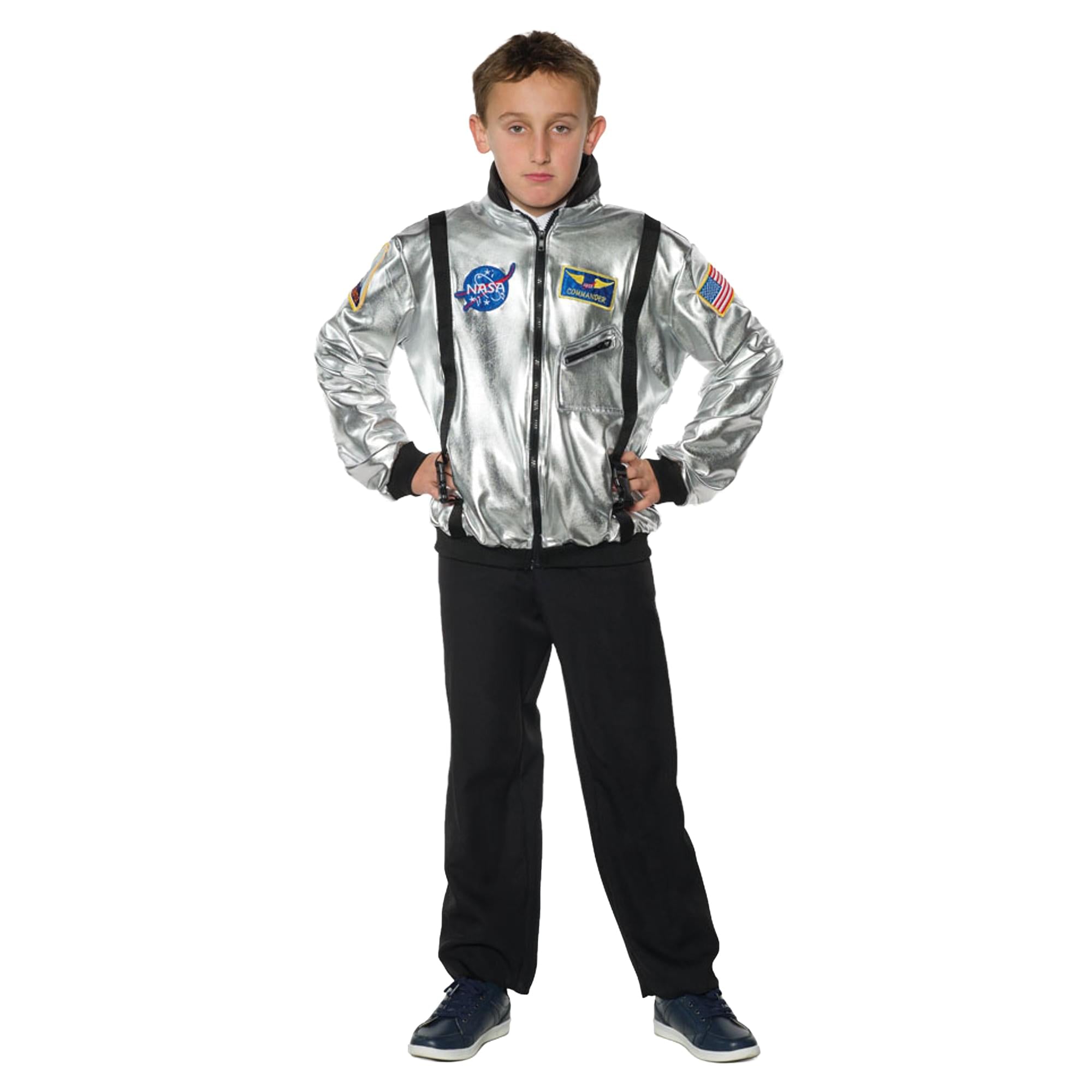 Silver Astronaut Jacket Child Costume